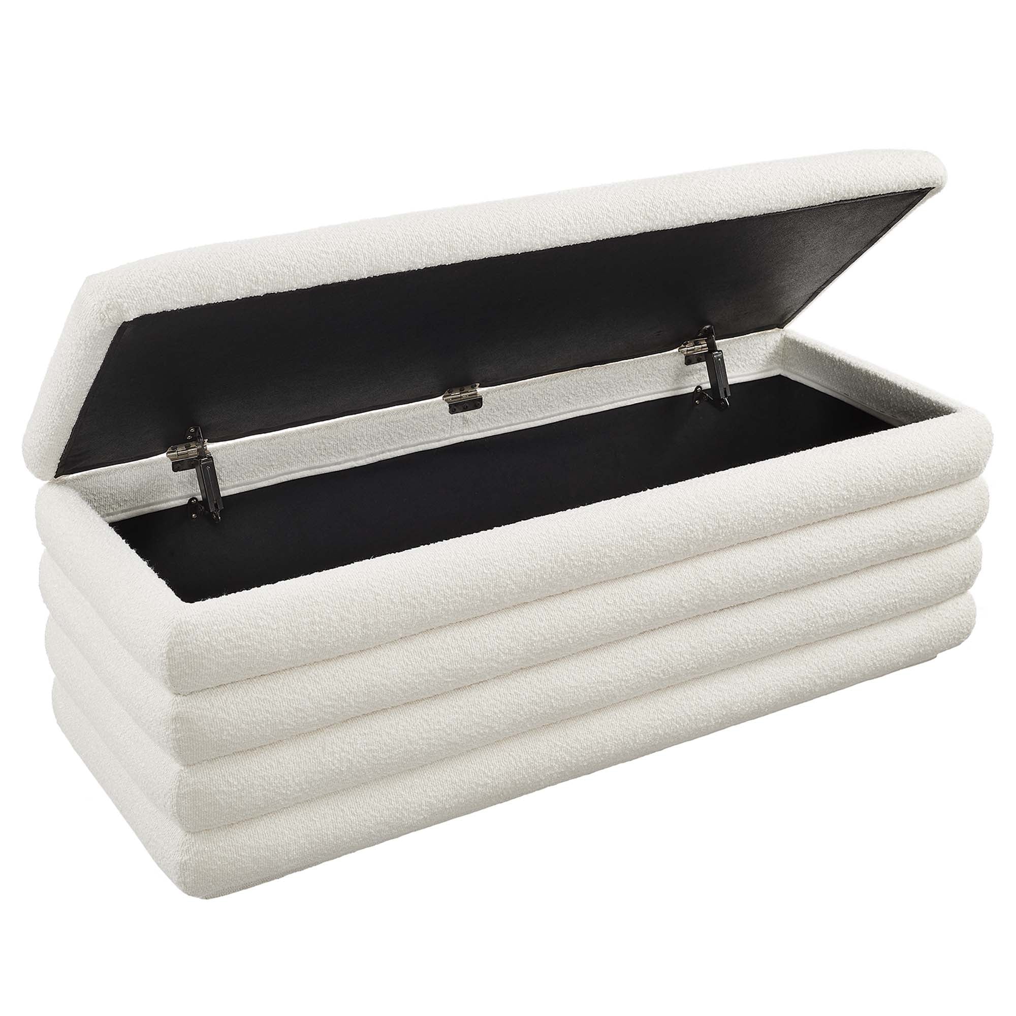 Mezzo Boucle Upholstered Storage Bench by Modway - Best Buy Furniture