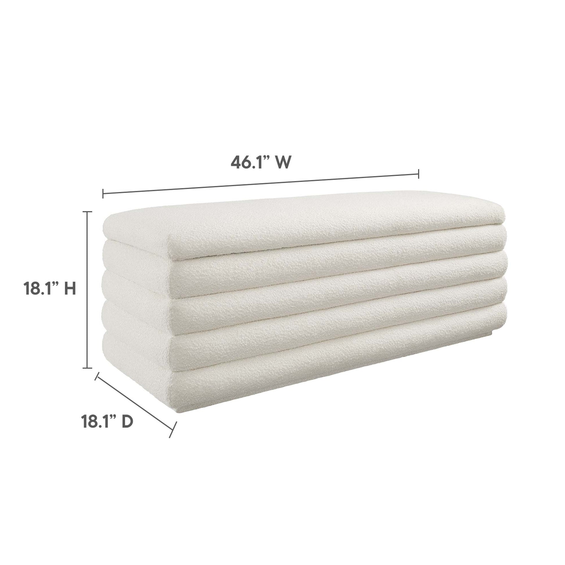 Mezzo Boucle Upholstered Storage Bench by Modway - Best Buy Furniture