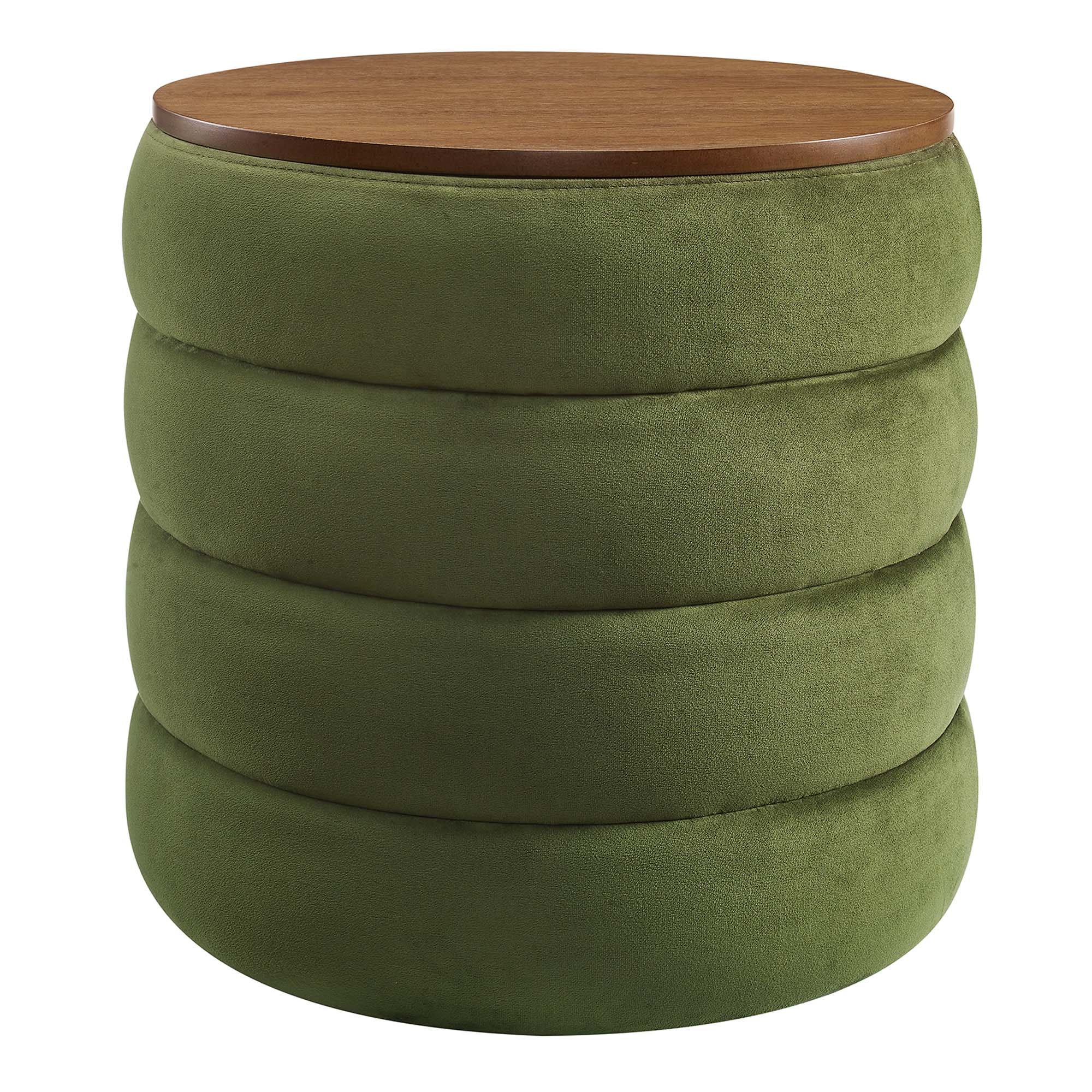 Mezzo Round Performance Velvet Storage Ottoman by Modway - Best Buy Furniture