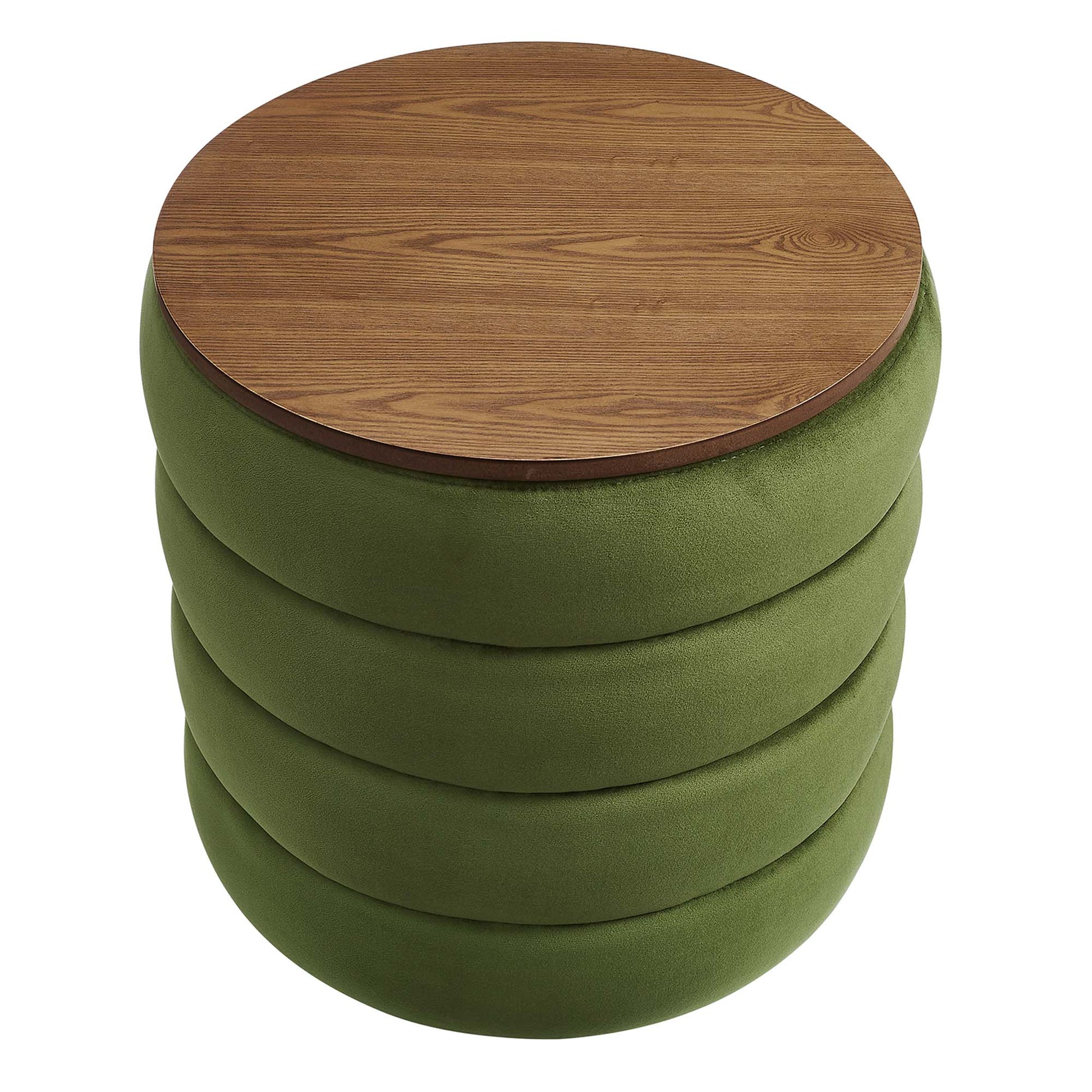 Mezzo Round Performance Velvet Storage Ottoman by Modway - Best Buy Furniture