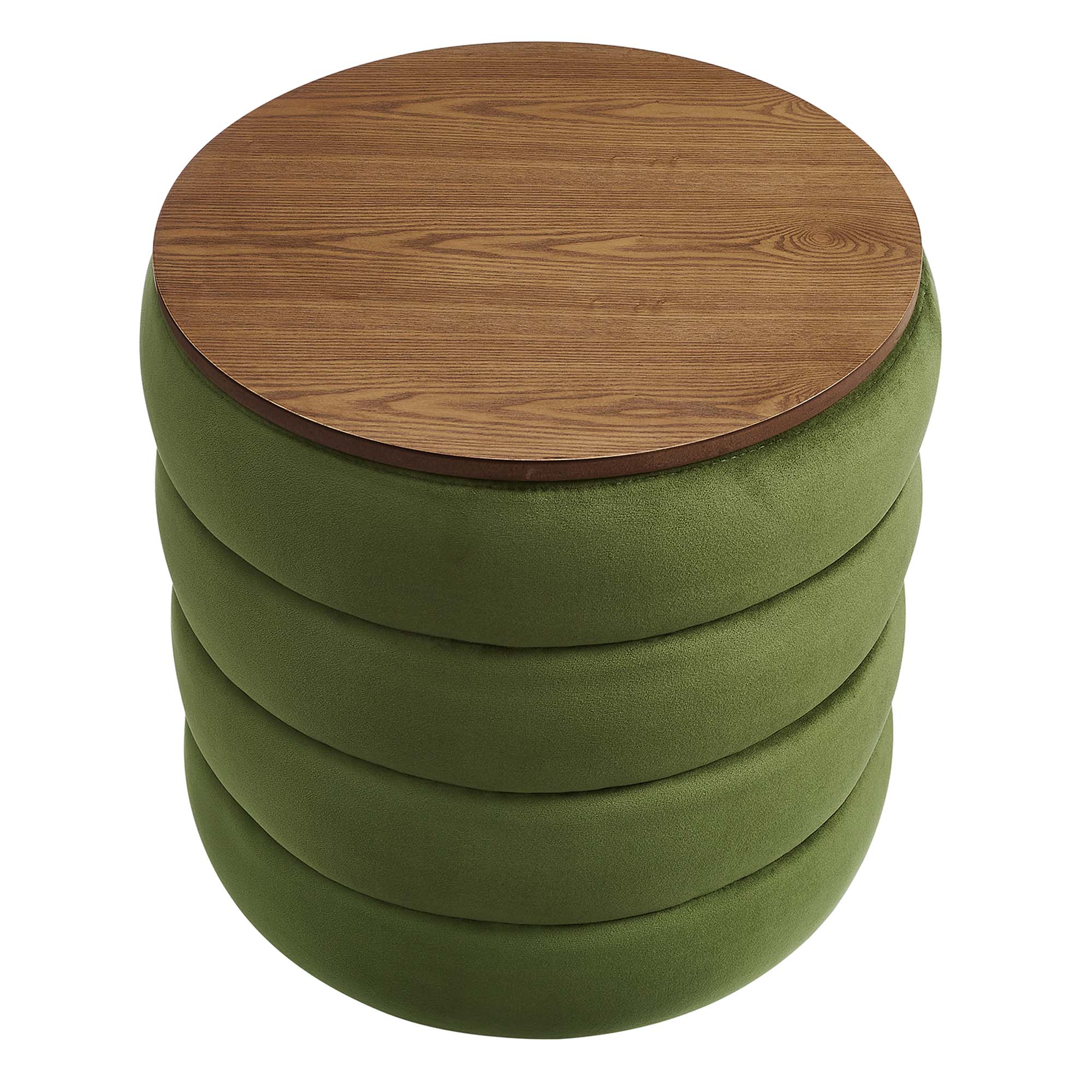 Mezzo Round Performance Velvet Storage Ottoman by Modway - Best Buy Furniture