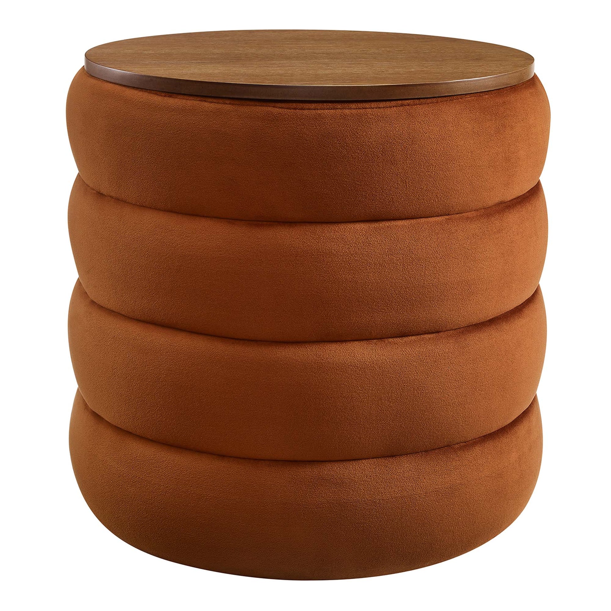 Mezzo Round Performance Velvet Storage Ottoman by Modway - Best Buy Furniture