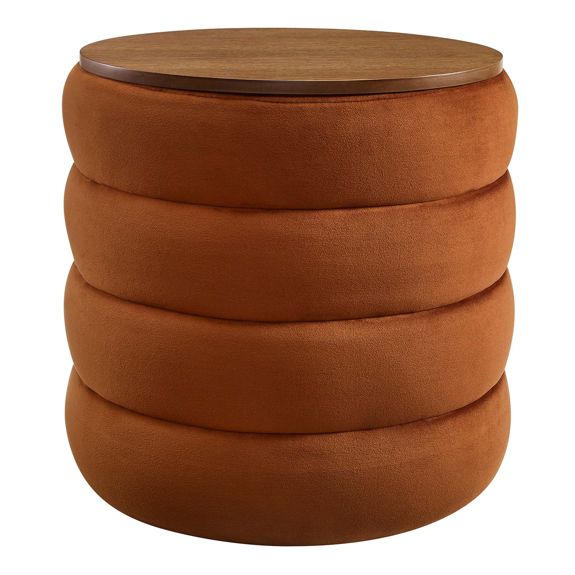 Mezzo Round Performance Velvet Storage Ottoman by Modway - Best Buy Furniture