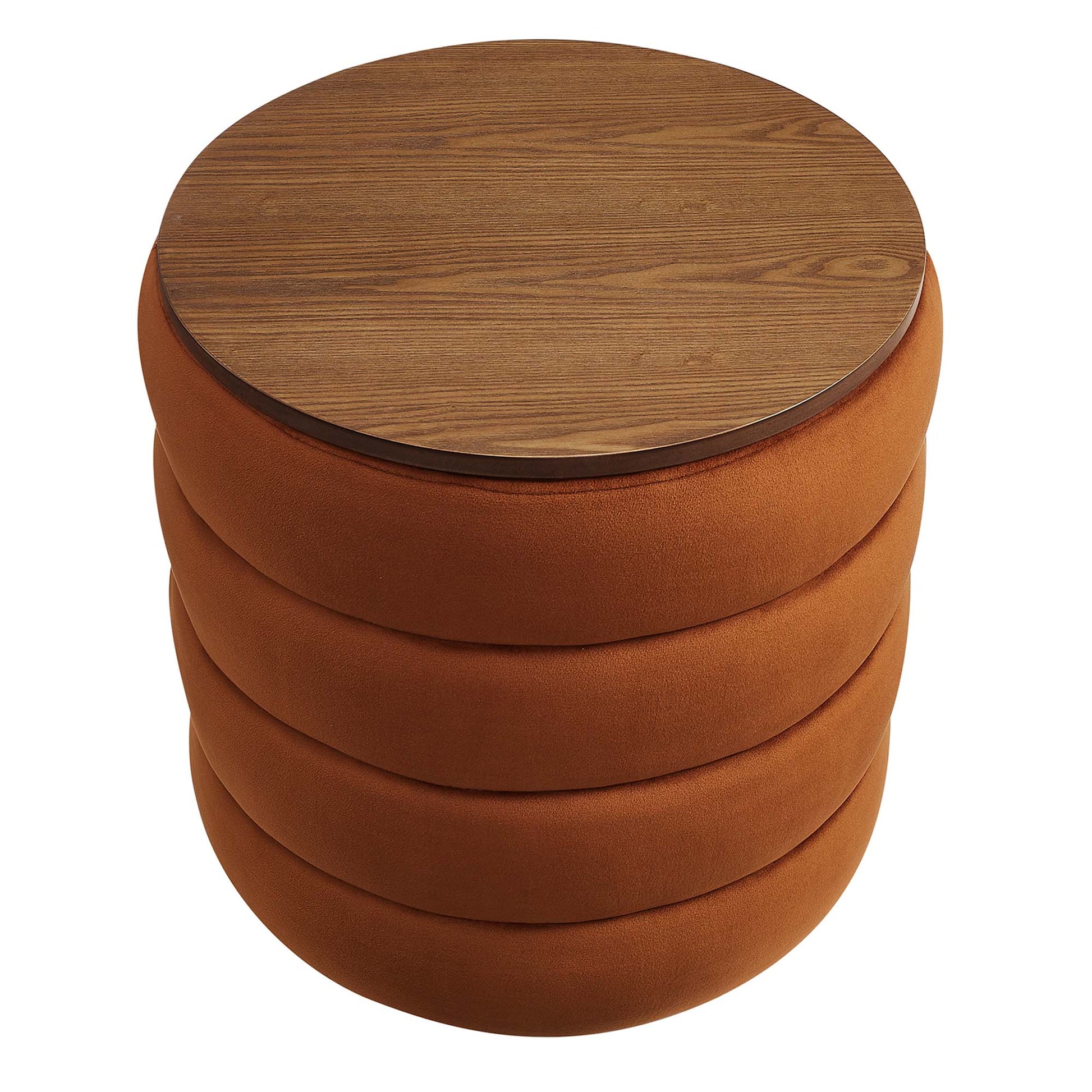 Mezzo Round Performance Velvet Storage Ottoman by Modway - Best Buy Furniture