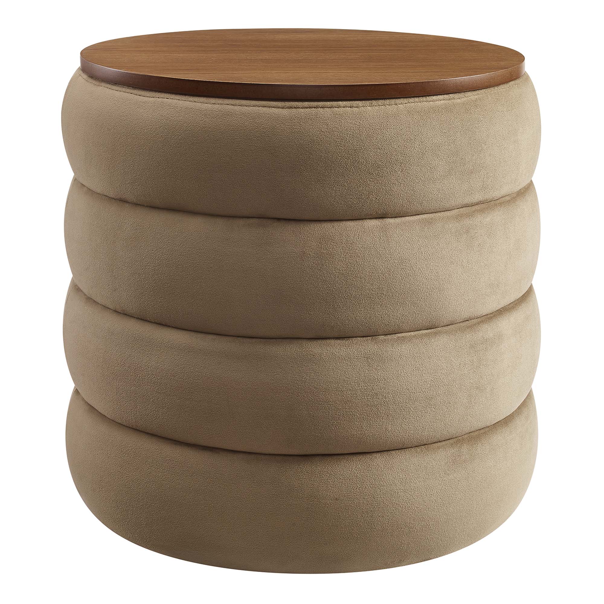 Mezzo Round Performance Velvet Storage Ottoman by Modway - Best Buy Furniture