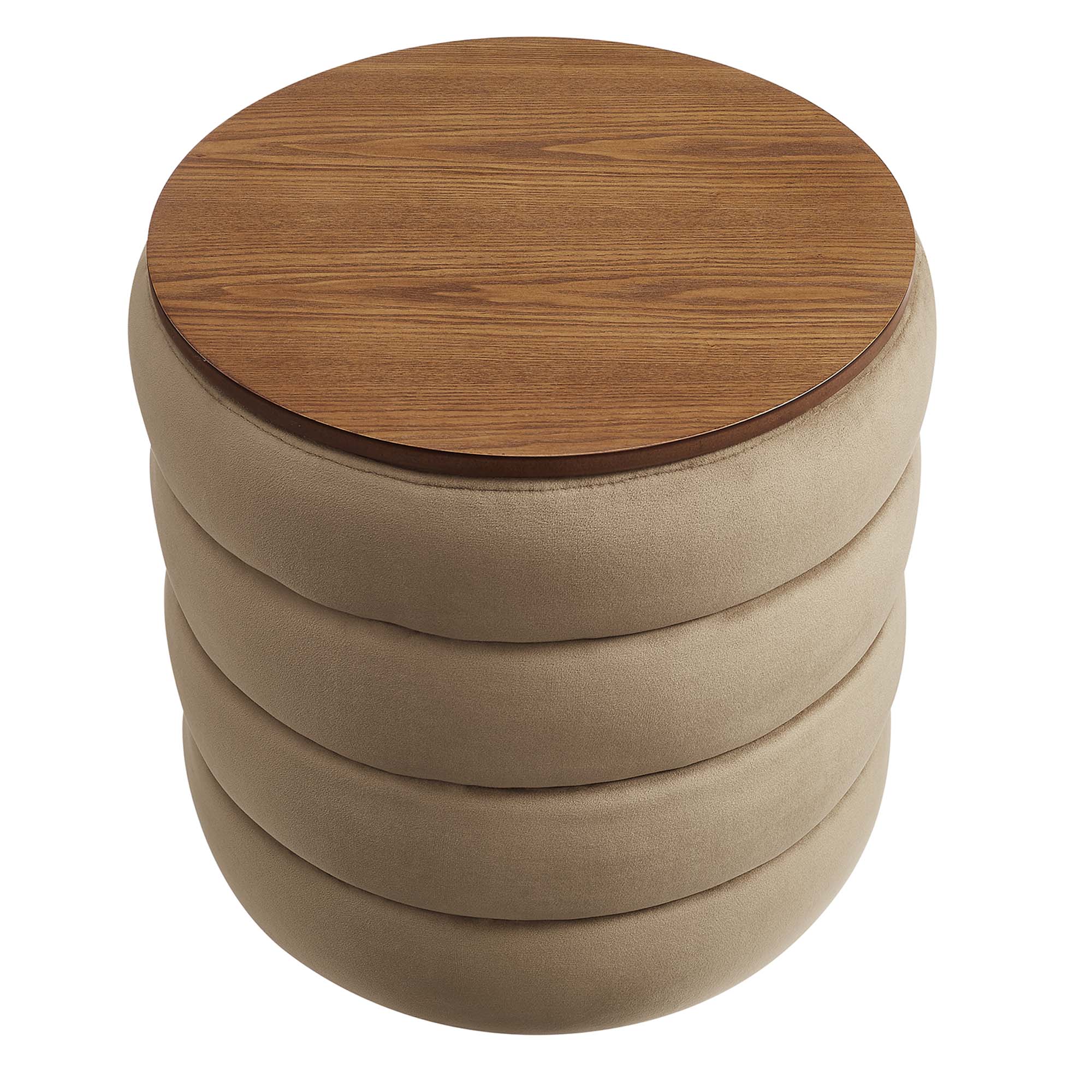 Mezzo Round Performance Velvet Storage Ottoman by Modway - Best Buy Furniture