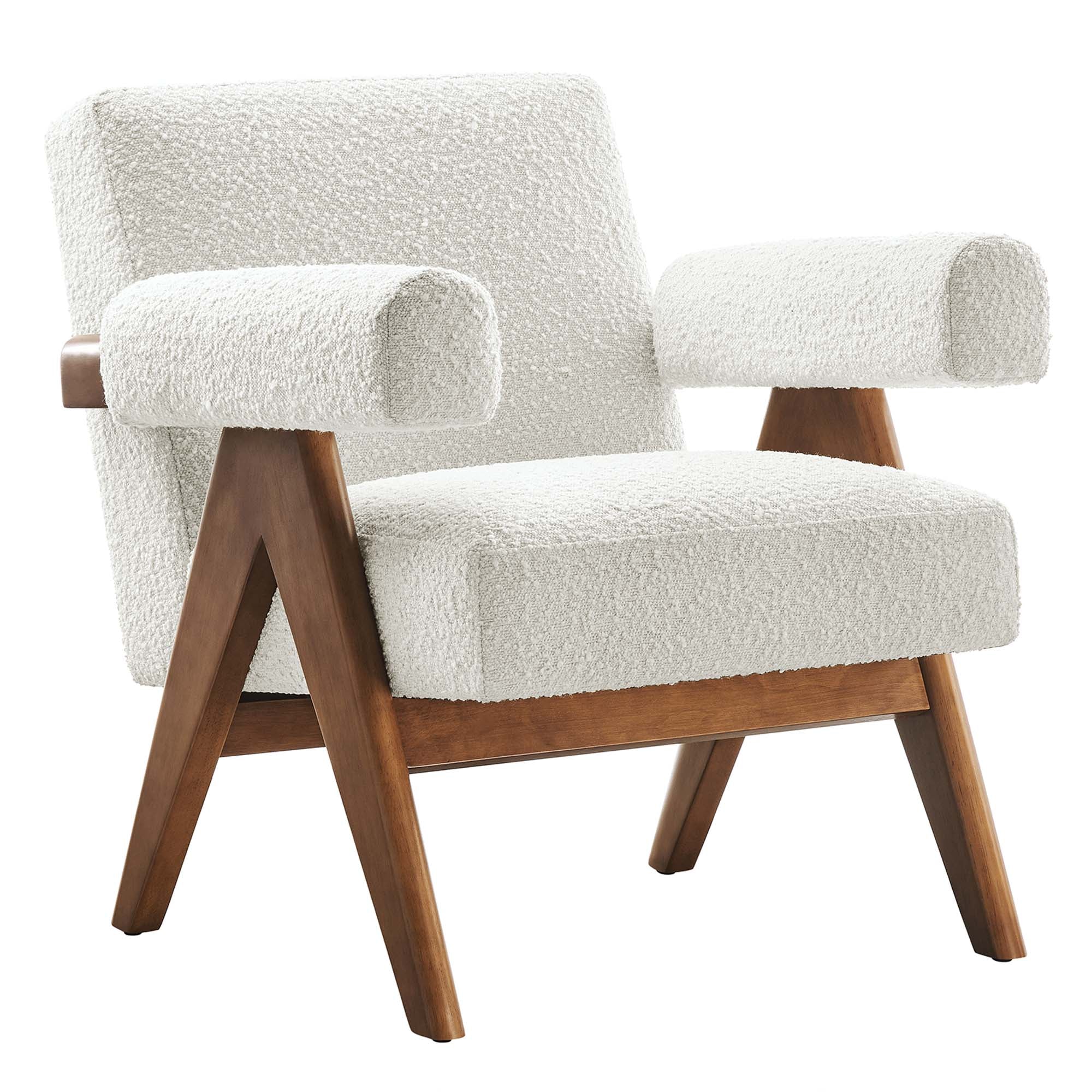 Lyra Boucle Fabric Armchair Set of 2 by Modway