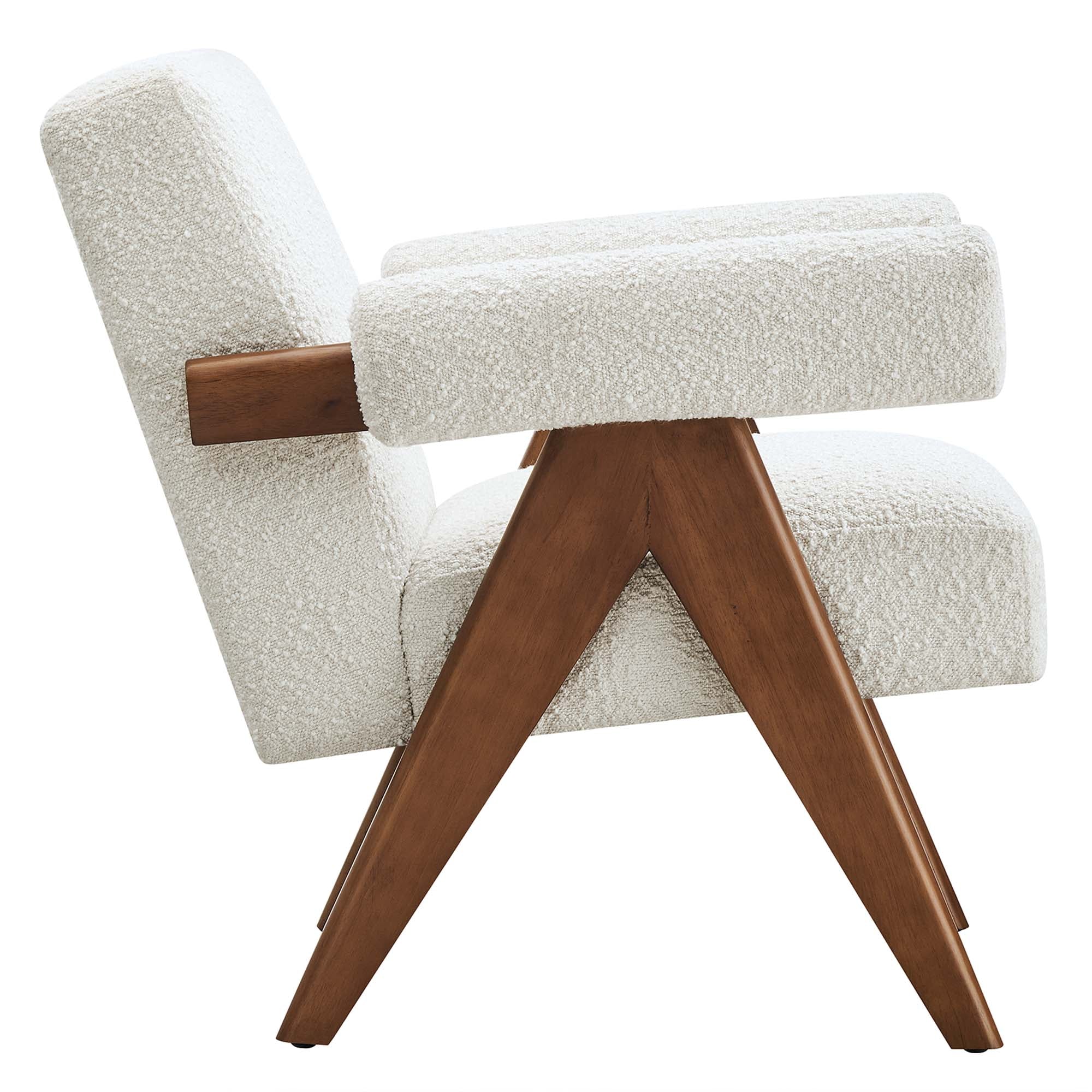 Lyra Boucle Fabric Armchair Set of 2 by Modway