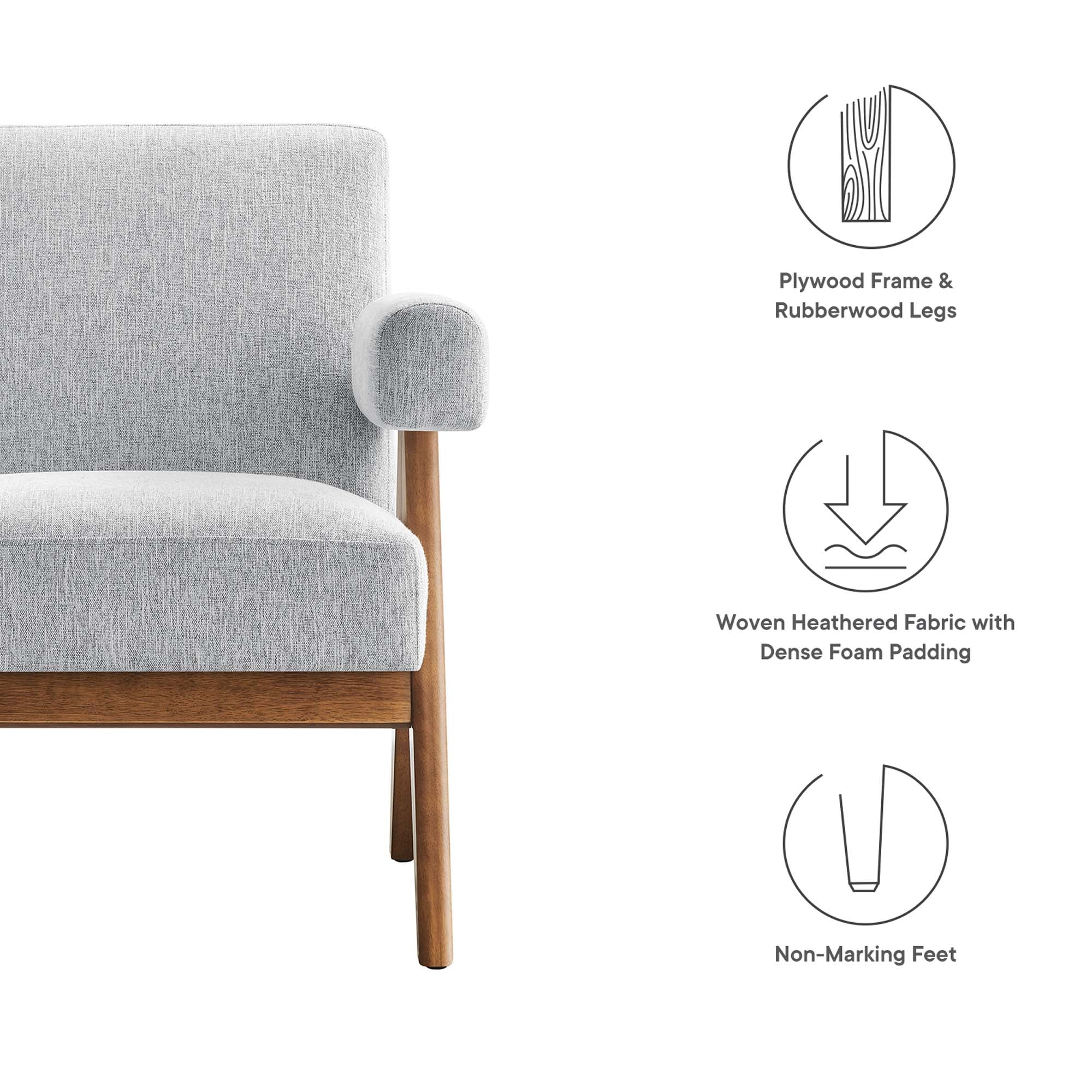Lyra Fabric Armchair Set of 2 by Modway