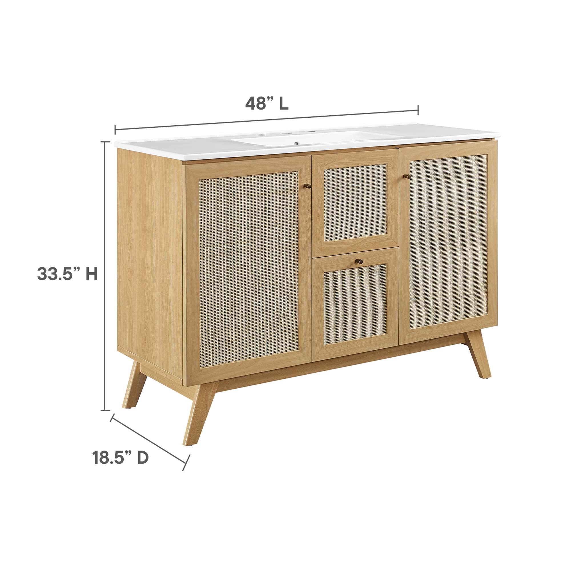 Soma 48"  Single Sink Bathroom Vanity by Modway