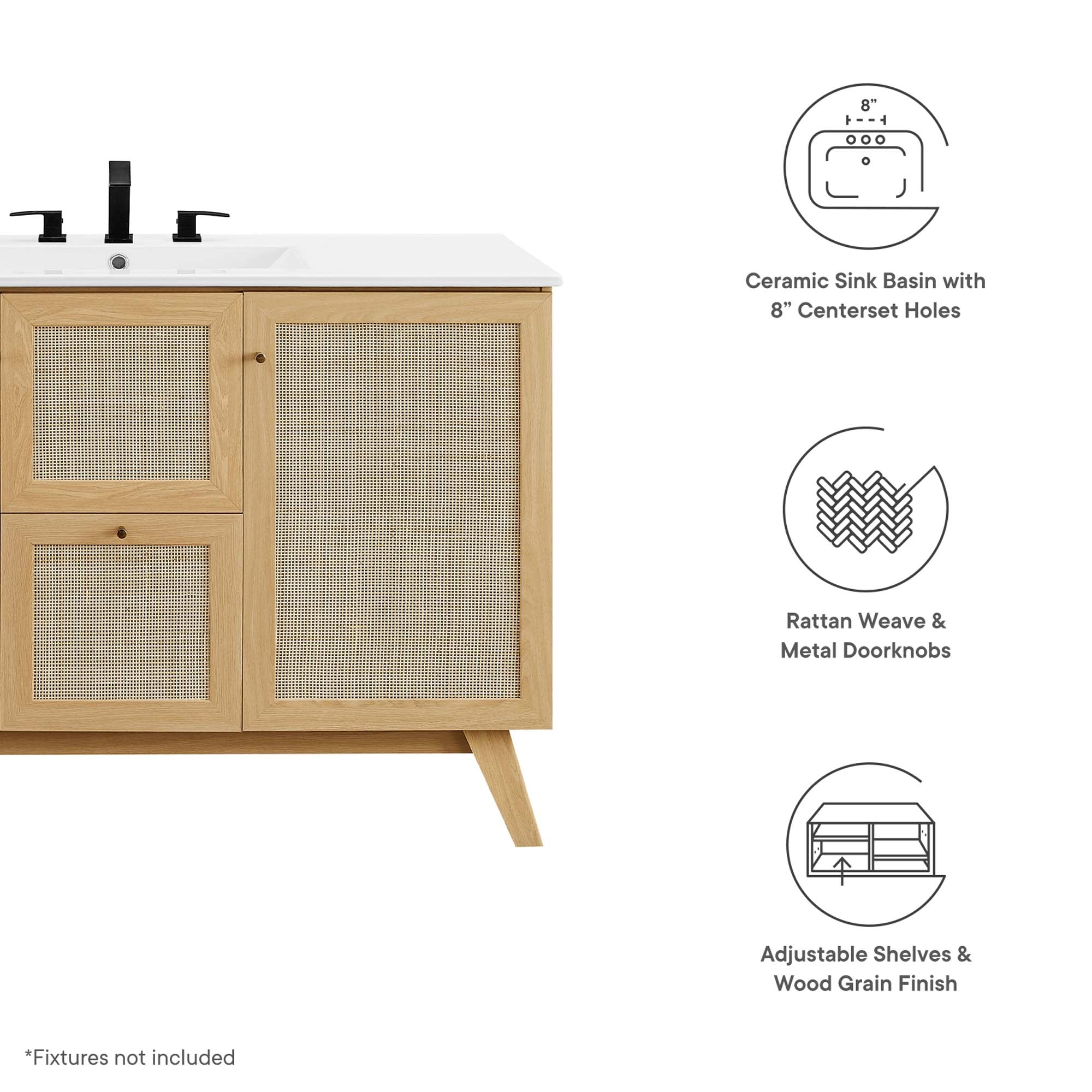 Soma 48"  Single Sink Bathroom Vanity by Modway