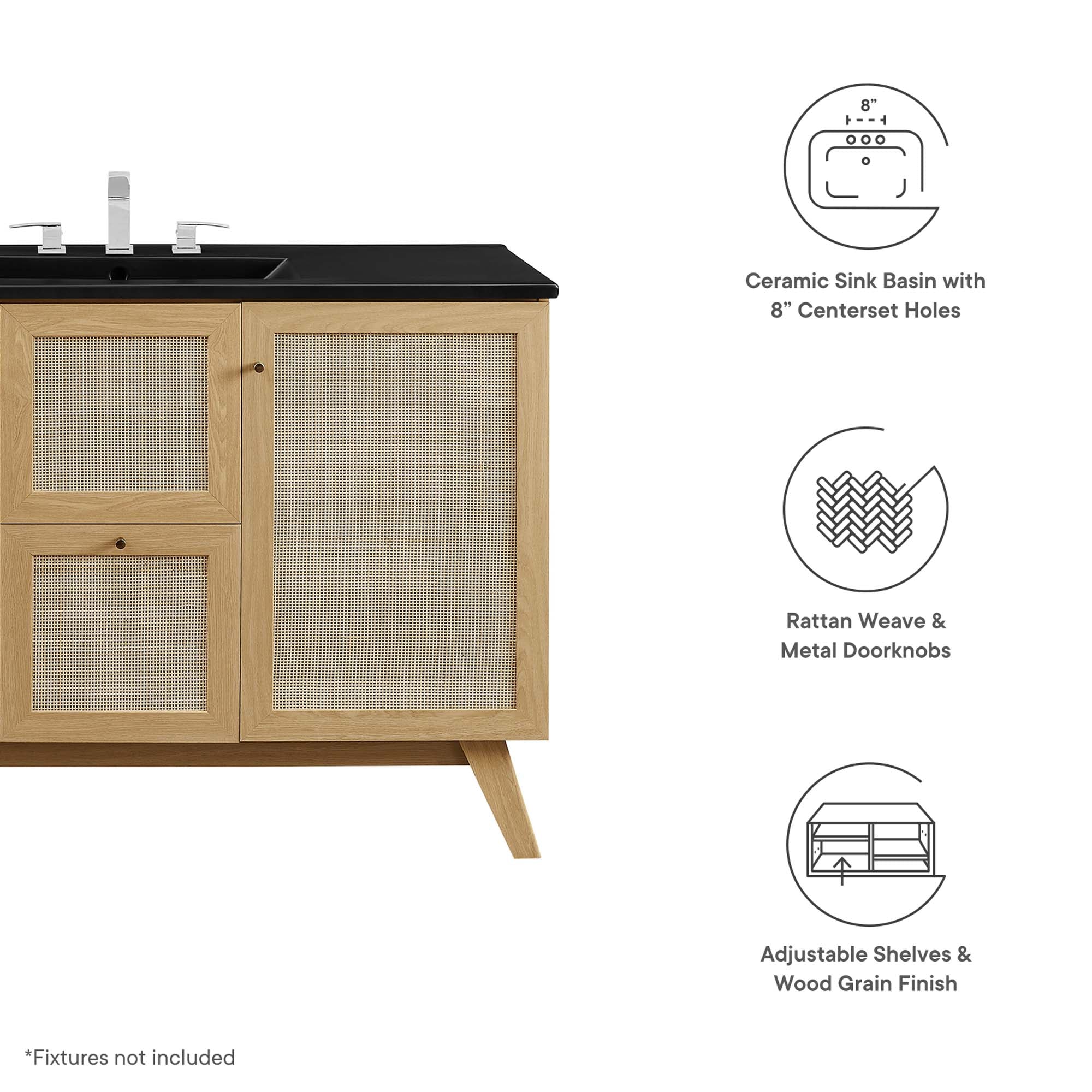 Soma 48" Single Sink Bathroom Vanity by Modway