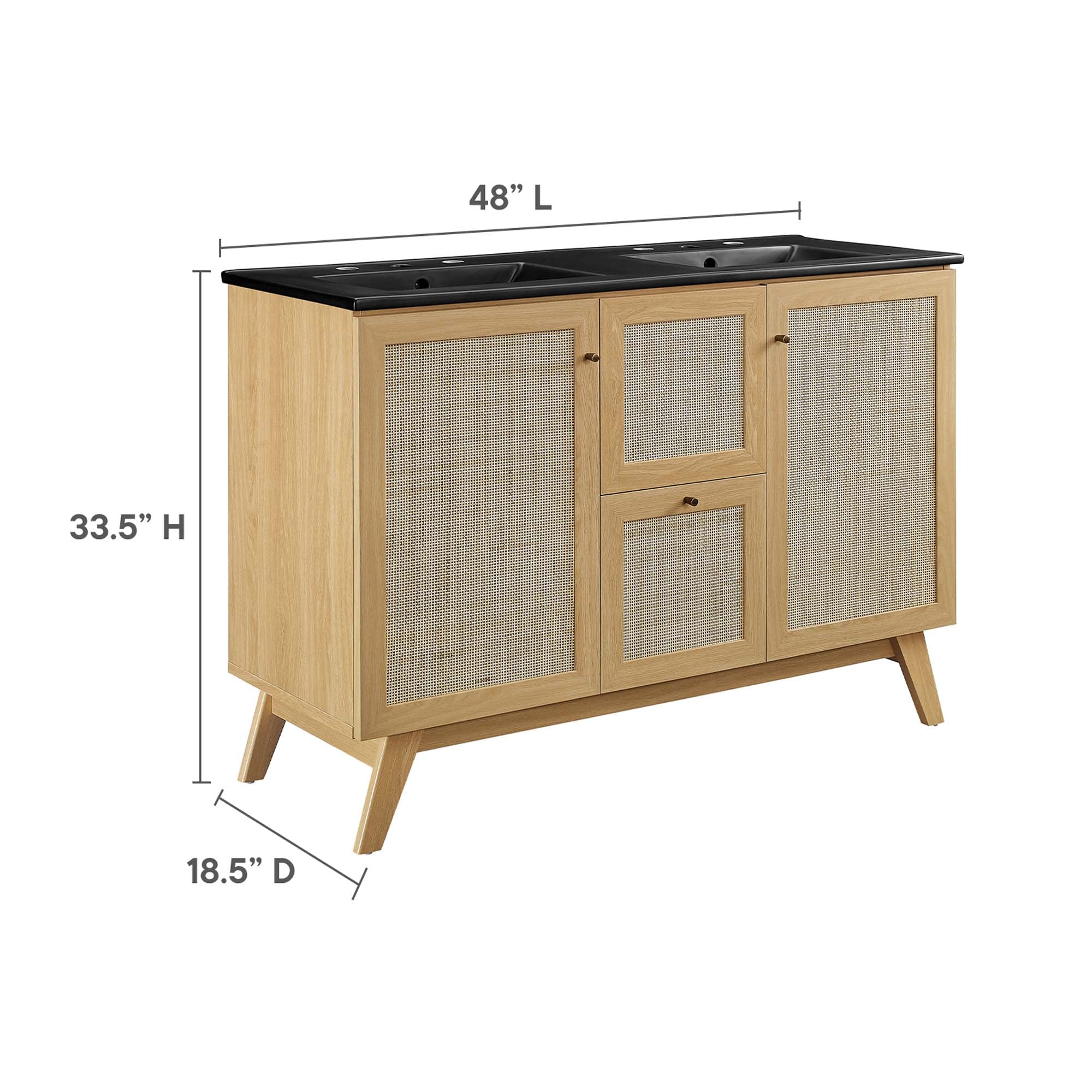 Soma 48" Double Sink Bathroom Vanity by Modway