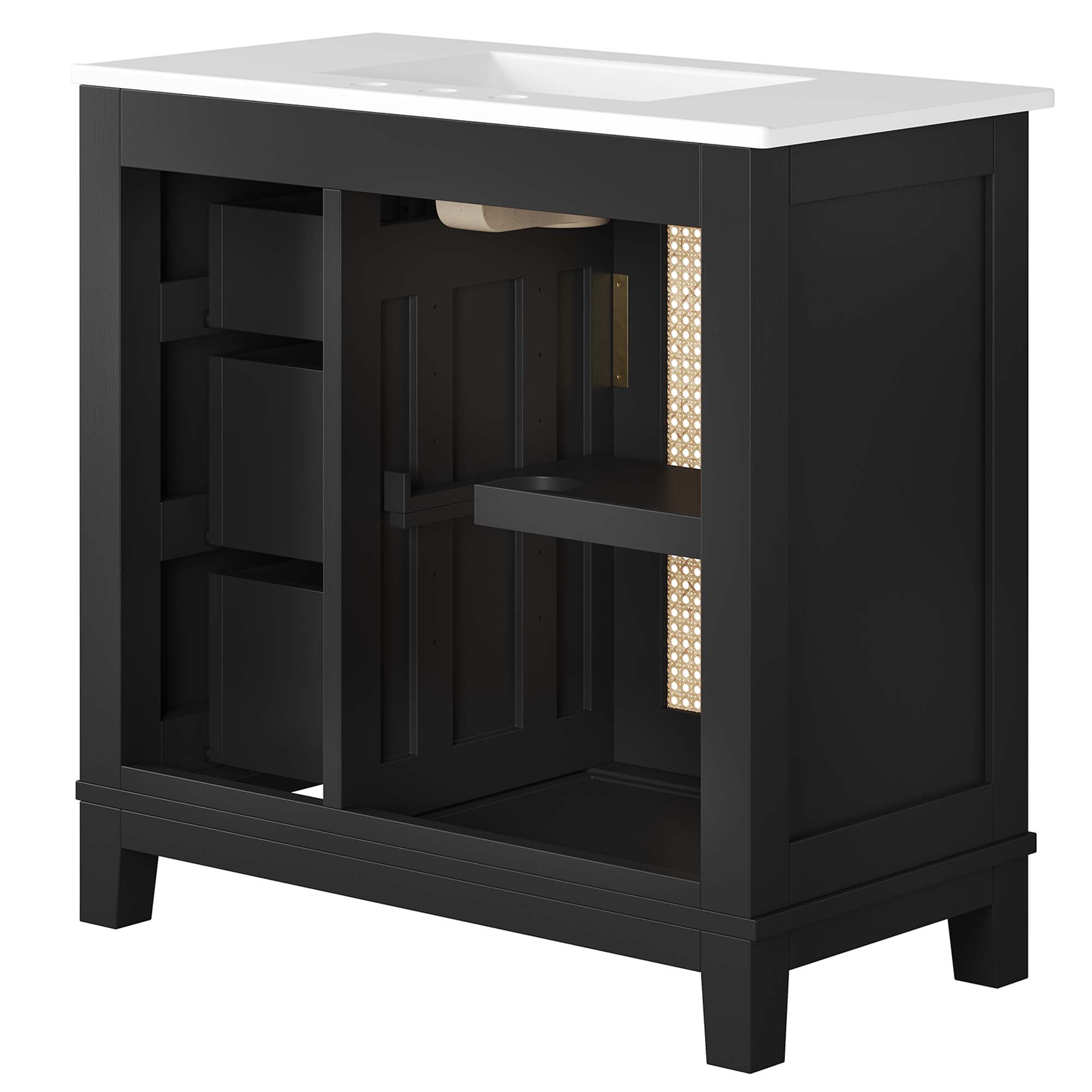 Dixie 36" Solid Wood Bathroom Vanity Cabinet by Modway