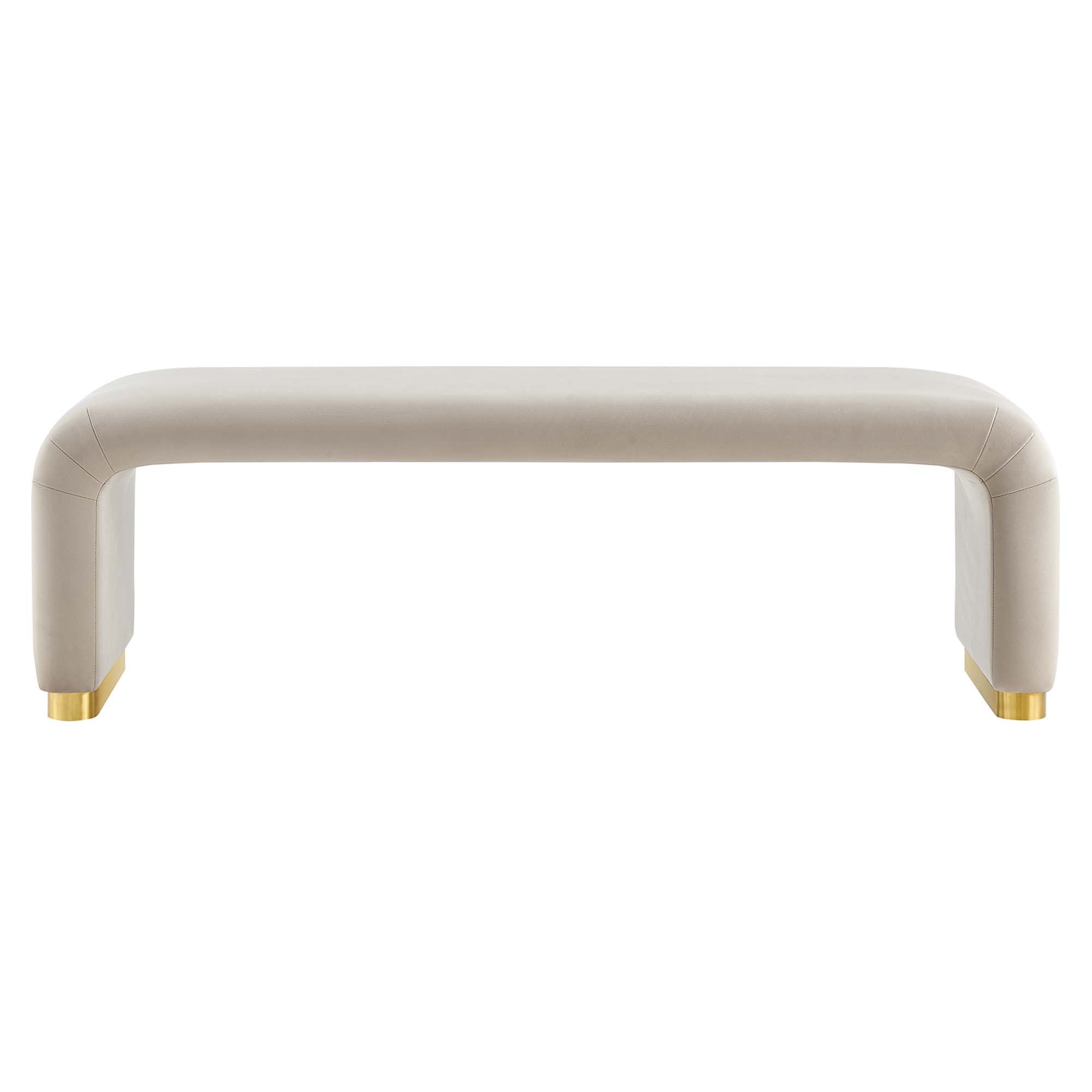 Koda Performance Velvet Waterfall Long Bench by Modway