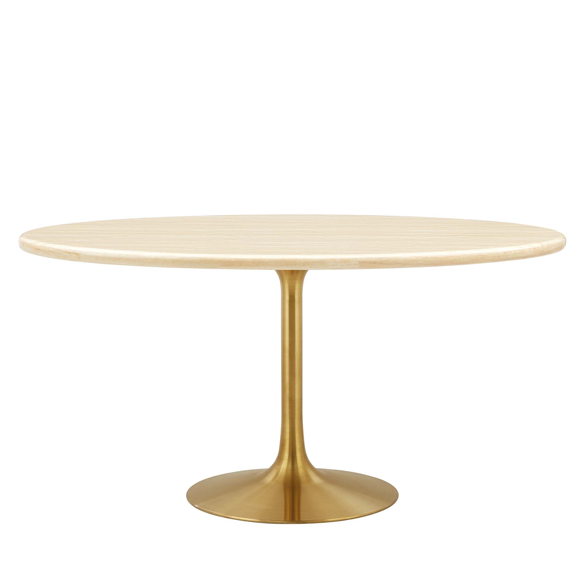 Lippa 60" Oval Faux Travertine Dining Table by Modway - Best Buy Furniture