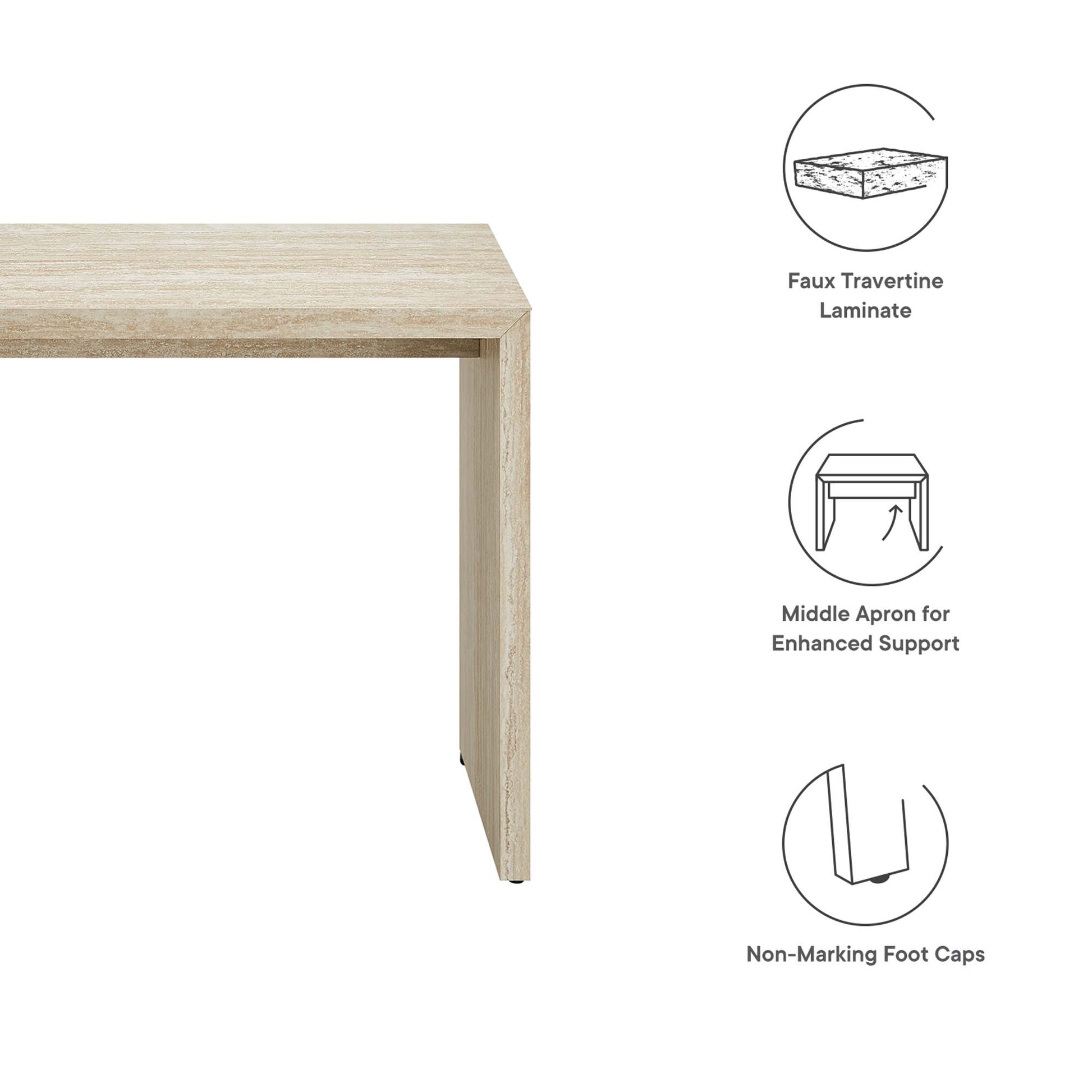 Mirella Faux Travertine Console Table by Modway - Best Buy Furniture