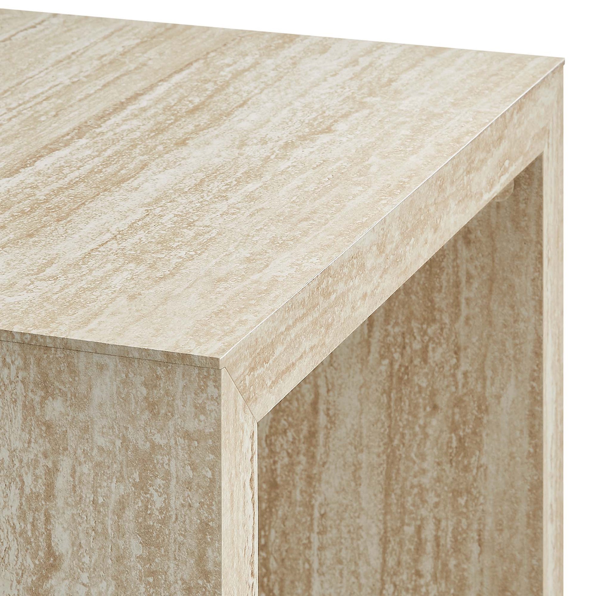 Mirella Faux Travertine Side Table by Modway - Best Buy Furniture