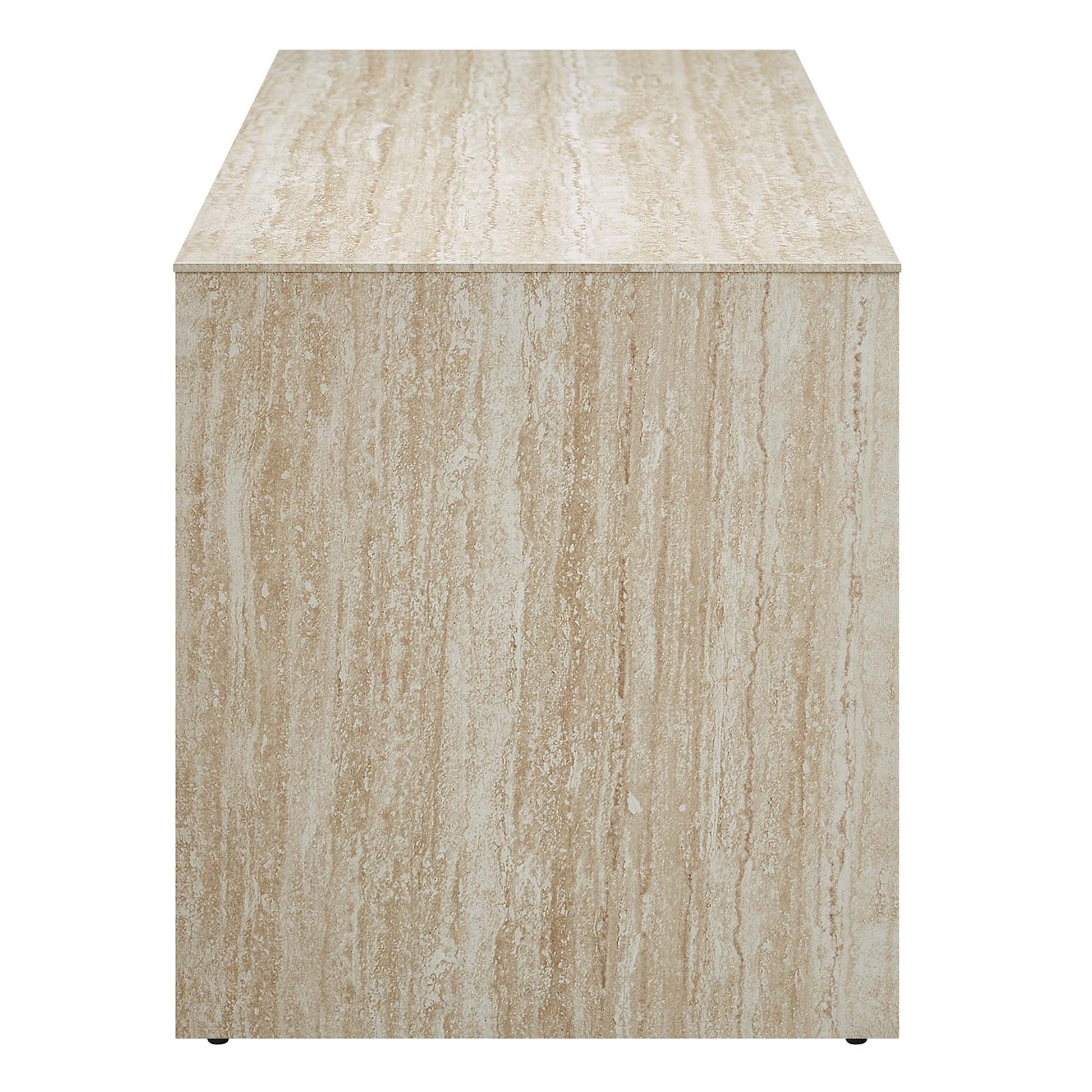 Mirella 62" Faux Travertine Long Bench by Modway - Best Buy Furniture
