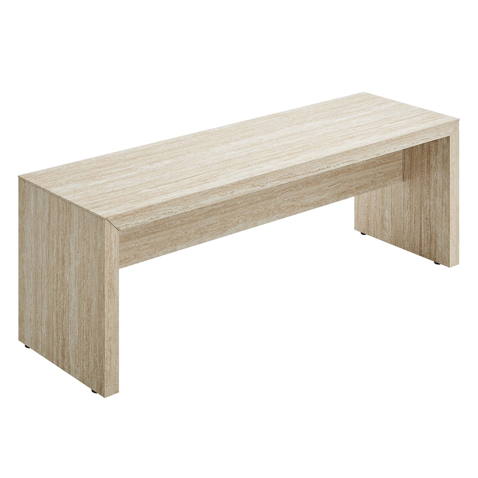 Mirella 53.5" Faux Travertine Bench by Modway - Best Buy Furniture