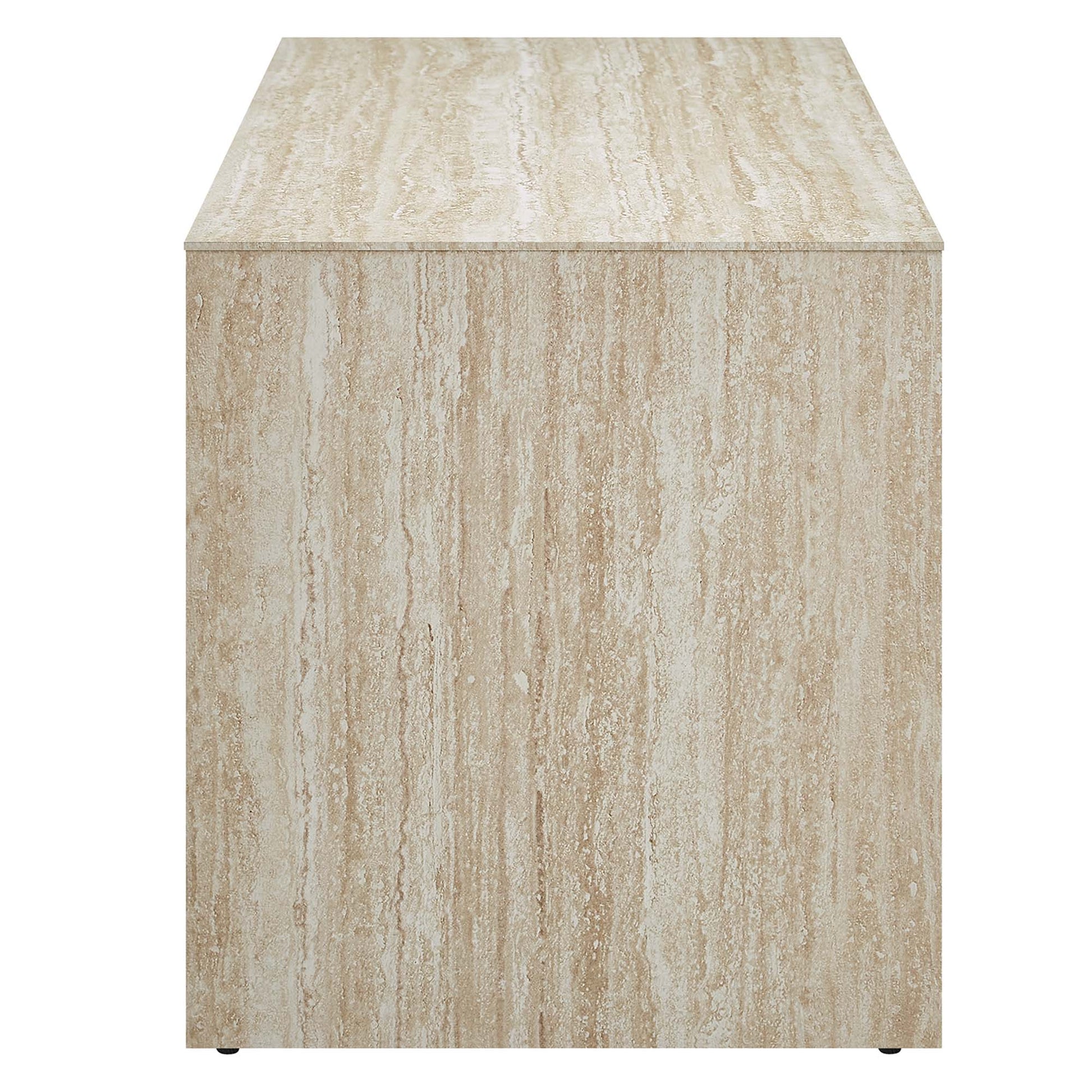 Mirella 53.5" Faux Travertine Bench by Modway - Best Buy Furniture