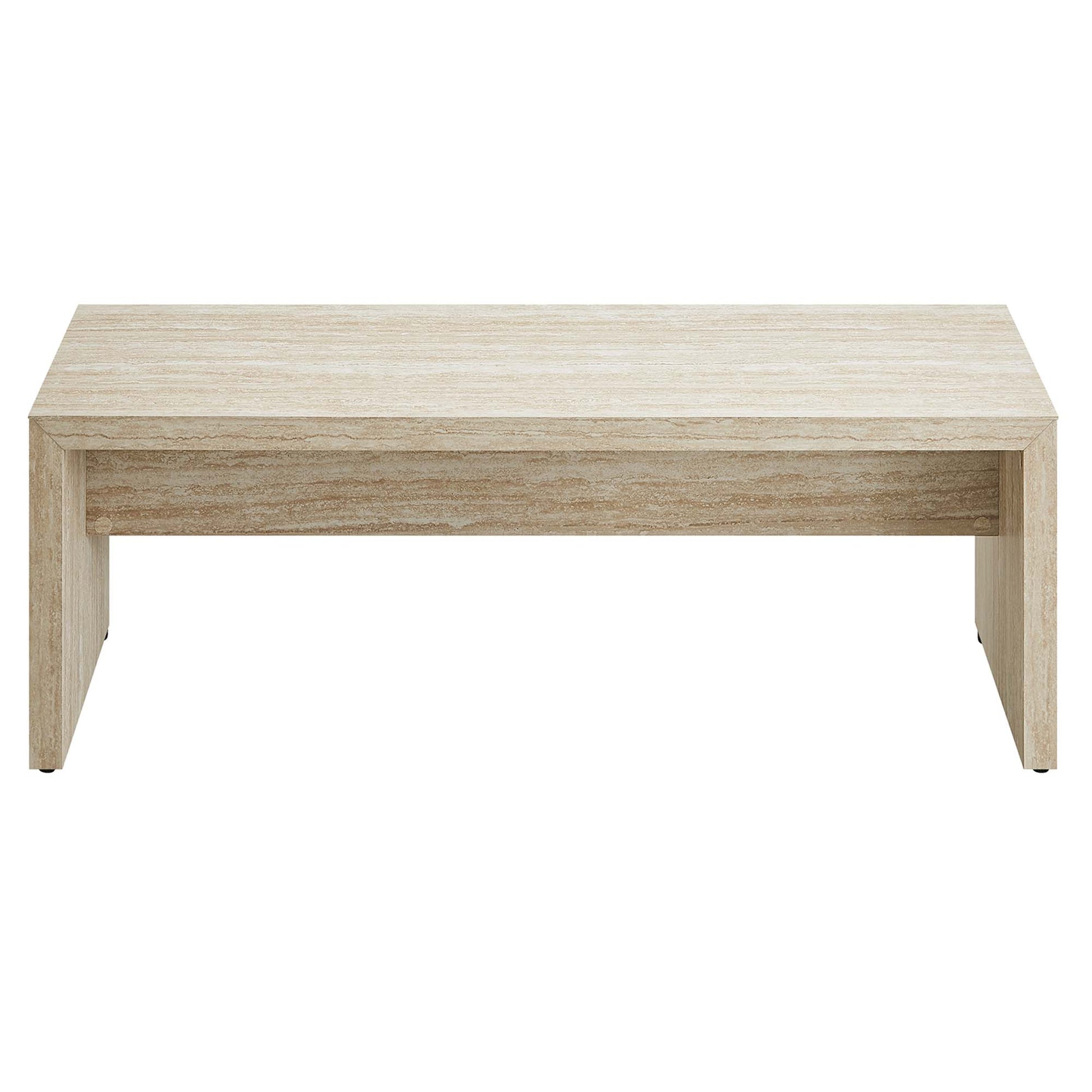 Mirella 53.5" Faux Travertine Bench by Modway - Best Buy Furniture