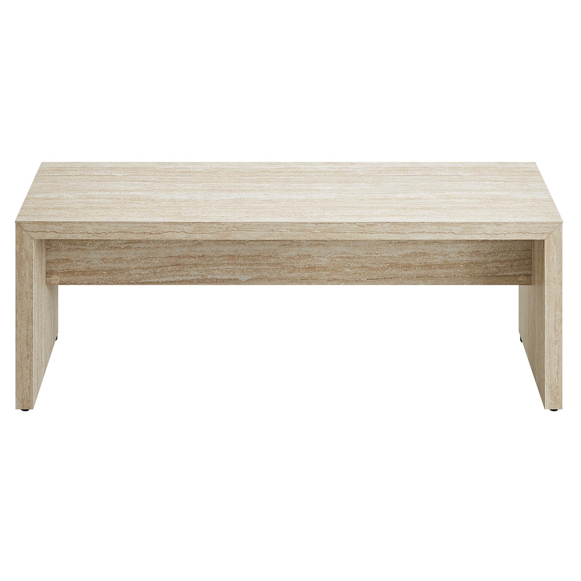 Mirella 53.5" Faux Travertine Bench by Modway - Best Buy Furniture