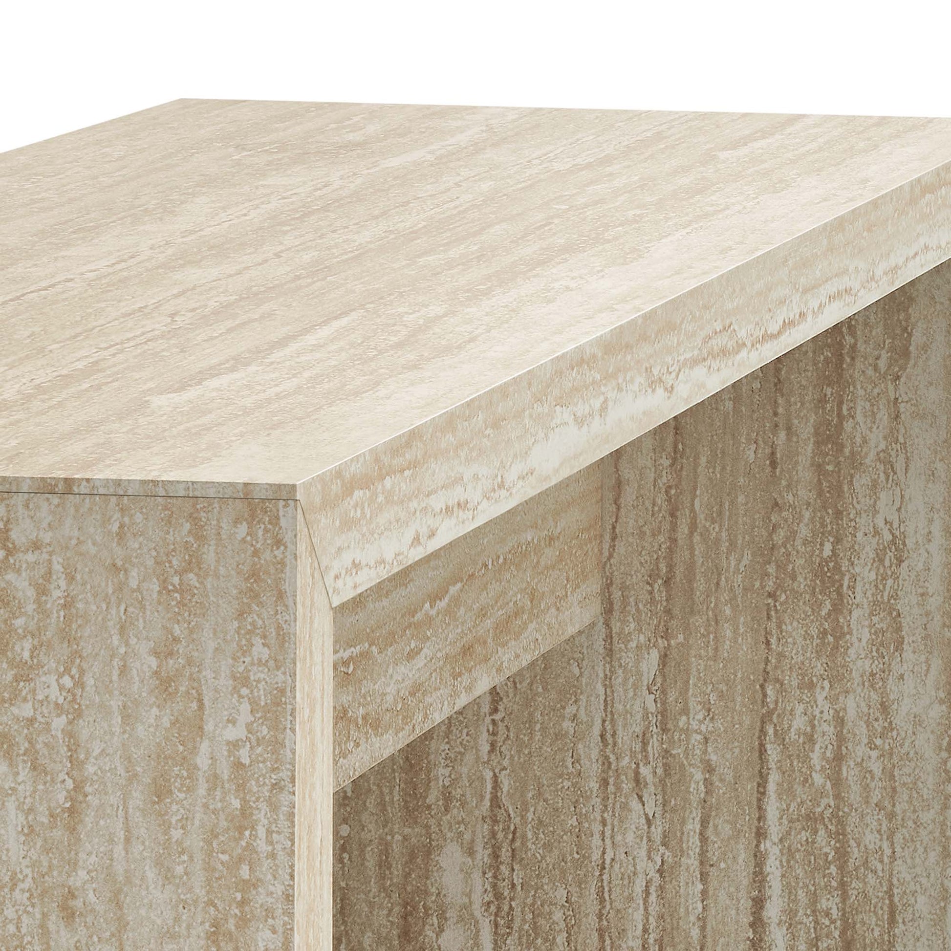 Mirella 53.5" Faux Travertine Bench by Modway - Best Buy Furniture