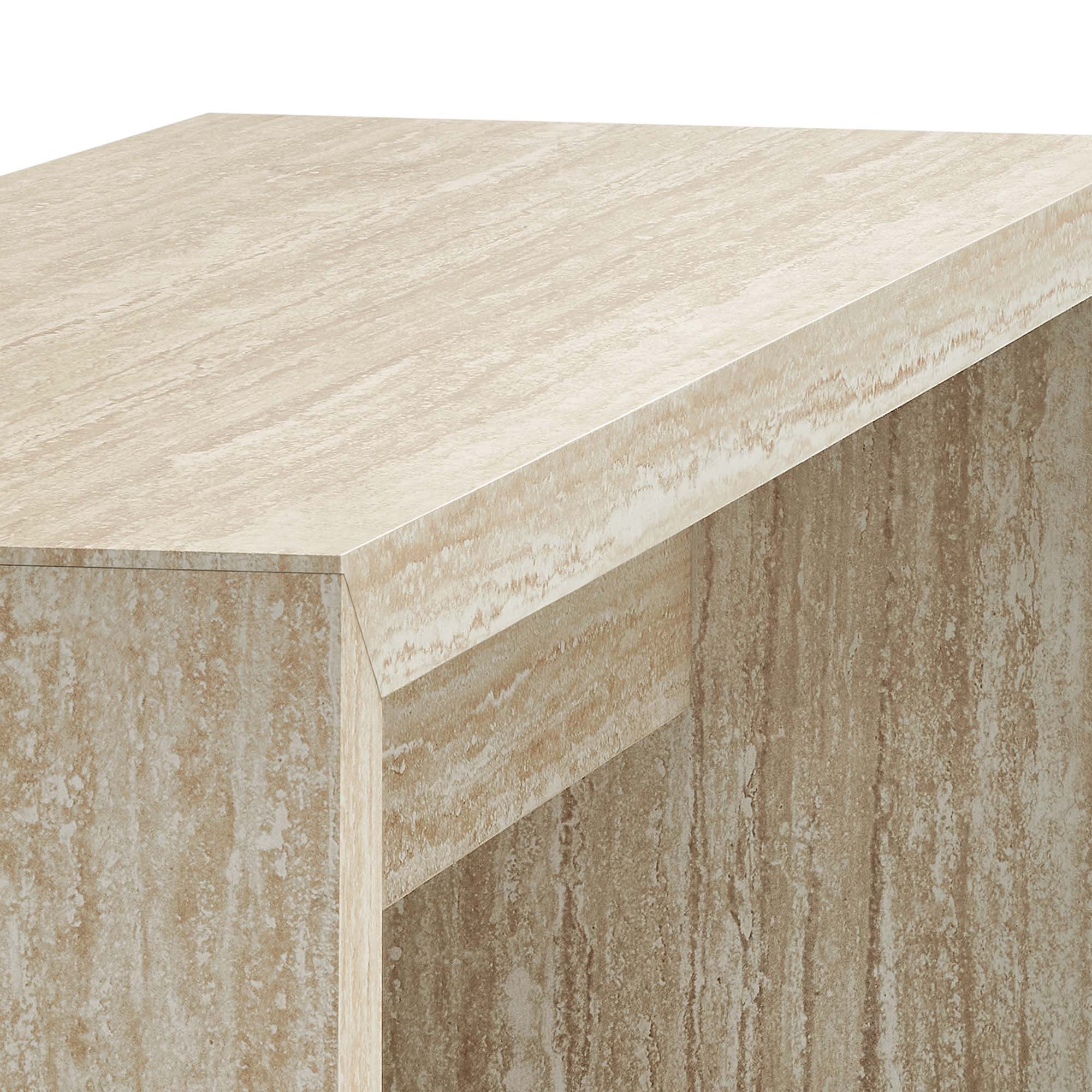 Mirella 53.5" Faux Travertine Bench by Modway - Best Buy Furniture