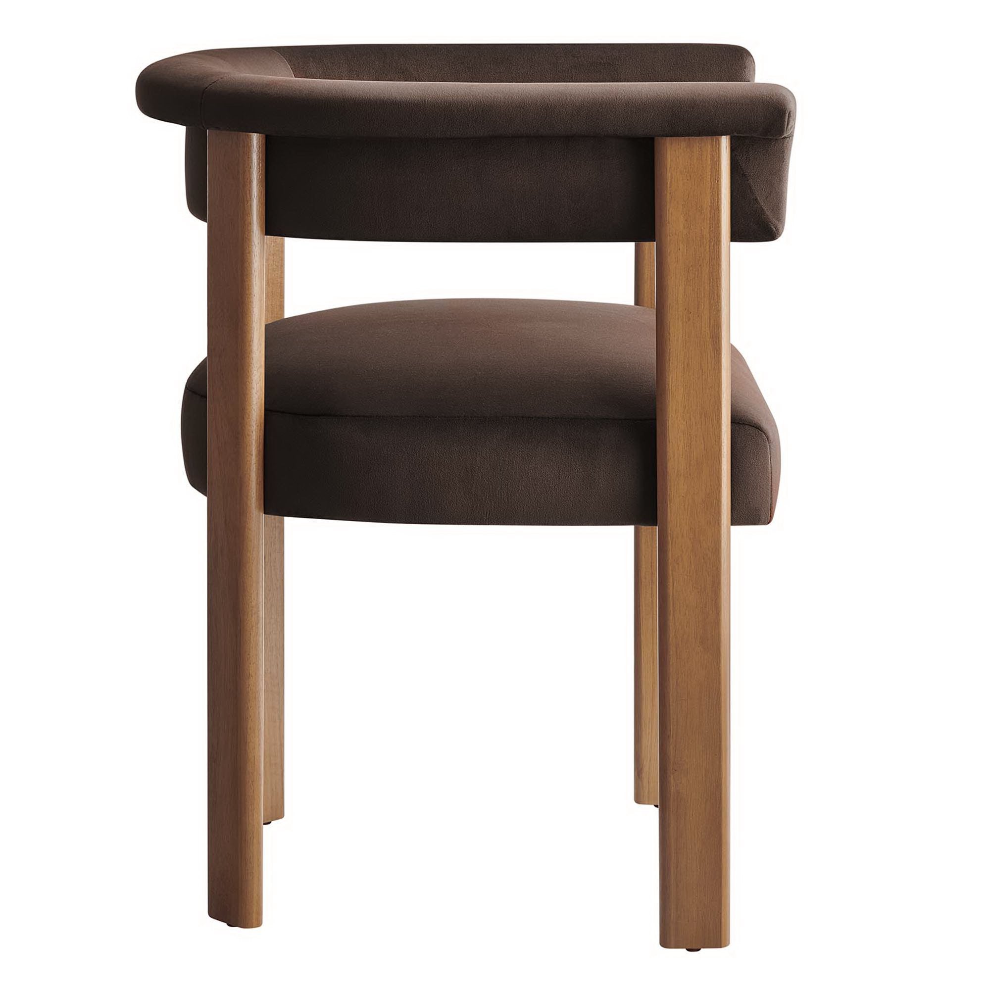 Imogen Performance Velvet Barrel Dining Chairs Set of 2 by Modway