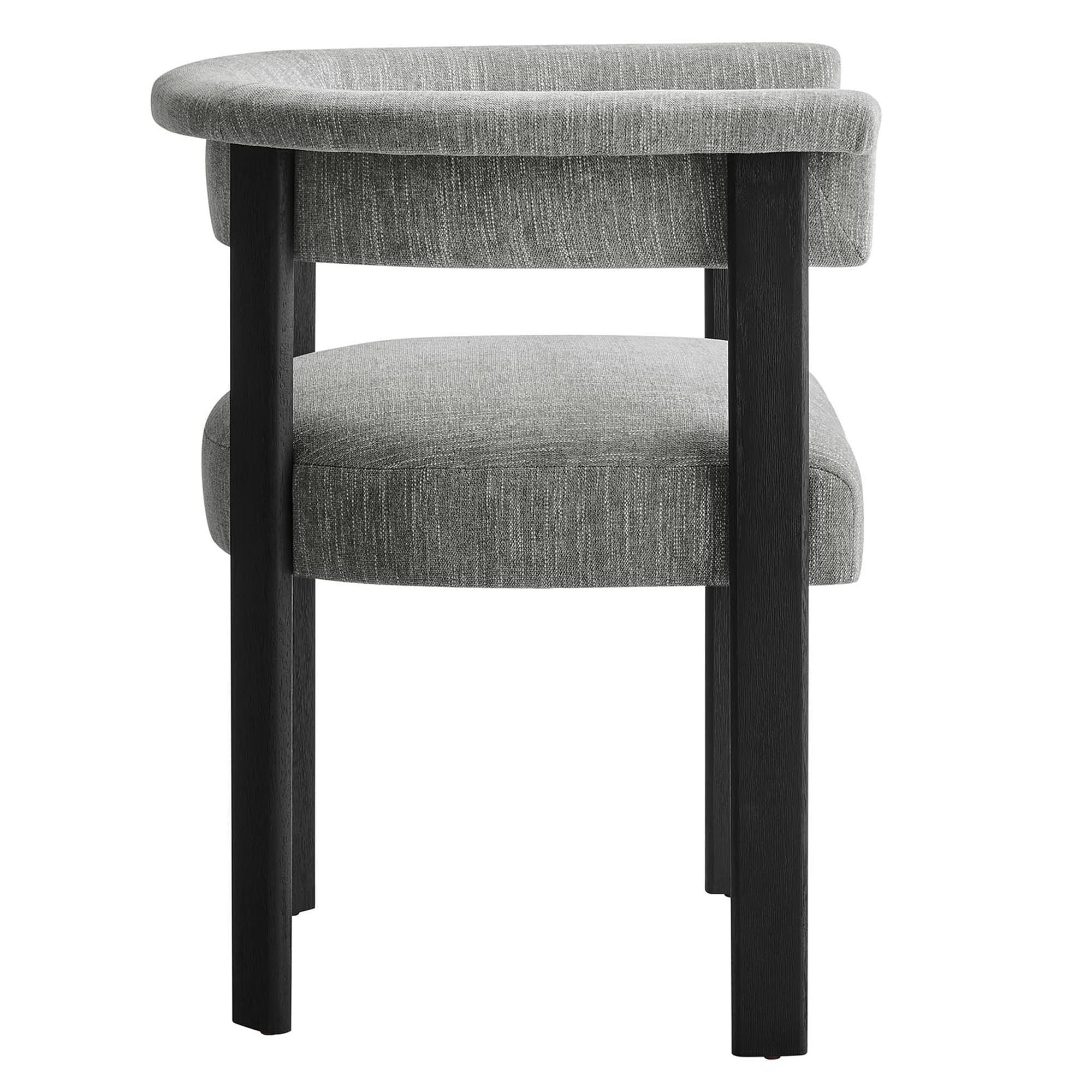Imogen  Fabric Upholstered Barrel Dining Chairs Set of 2 by Modway