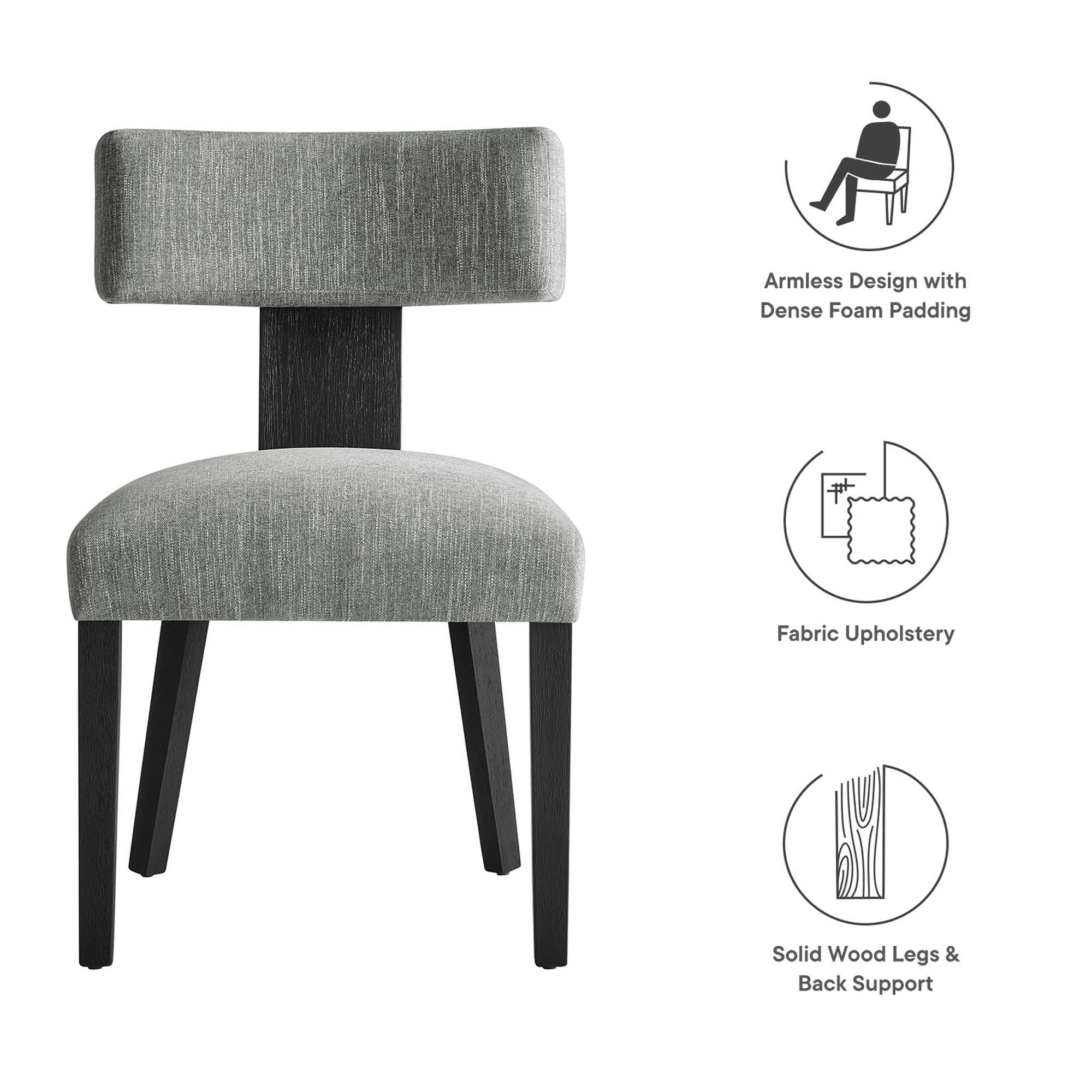 Nalani Fabric Upholstered Dining Chairs Set of 2 by Modway - Best Buy Furniture