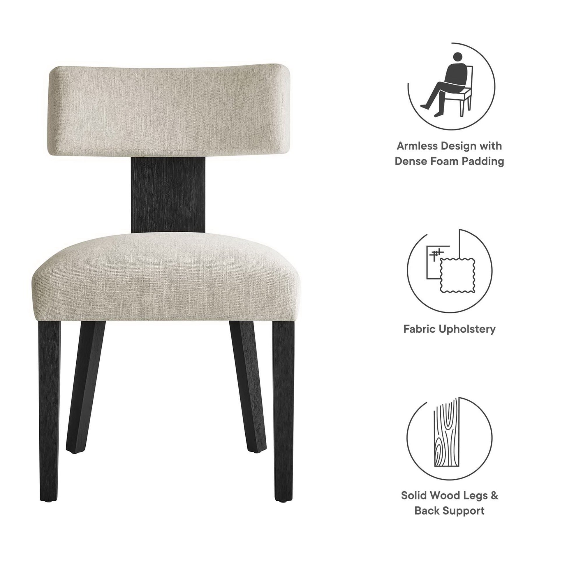 Nalani Fabric Upholstered Dining Chairs Set of 2 by Modway - Best Buy Furniture