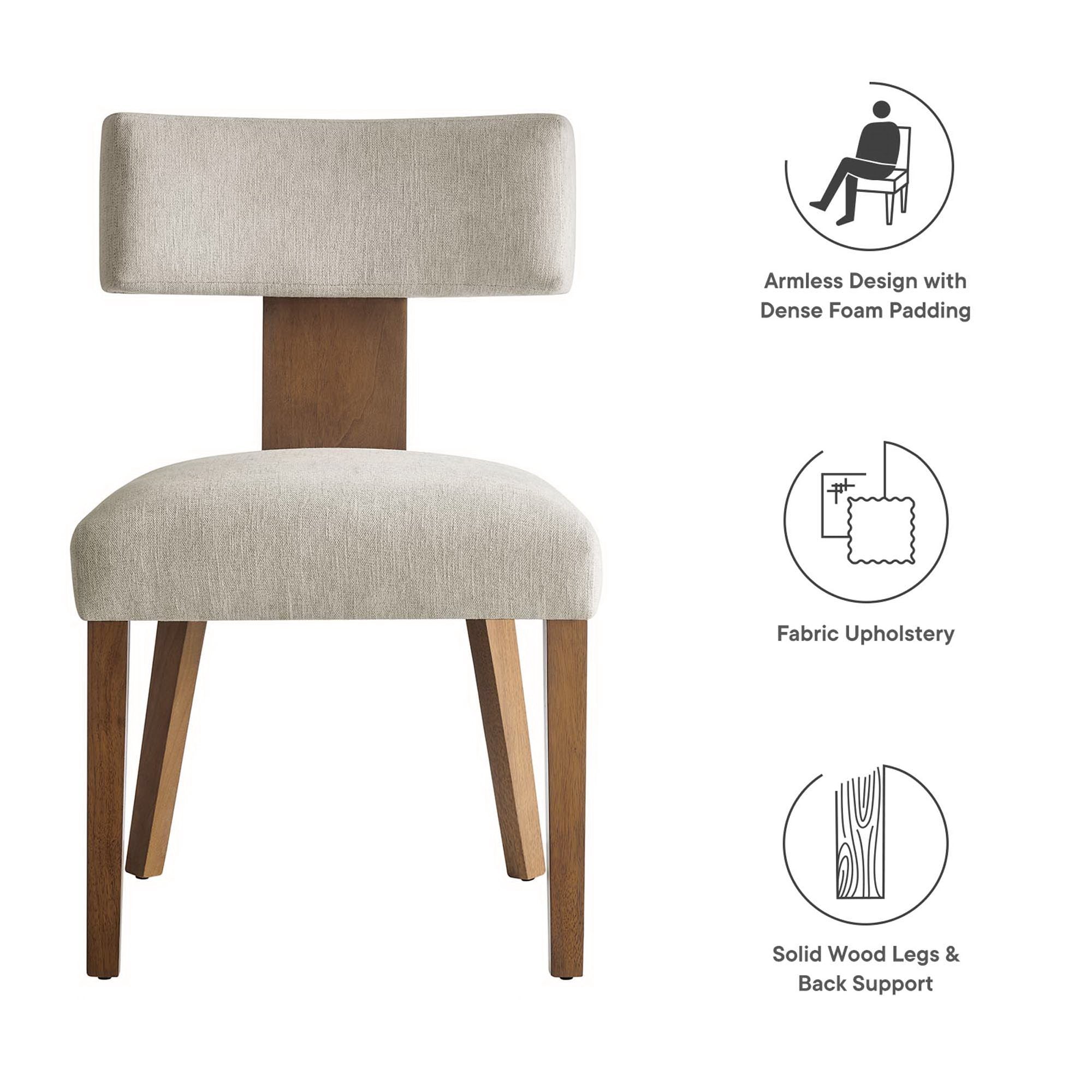 Nalani Fabric Upholstered Dining Chairs Set of 2 by Modway - Best Buy Furniture