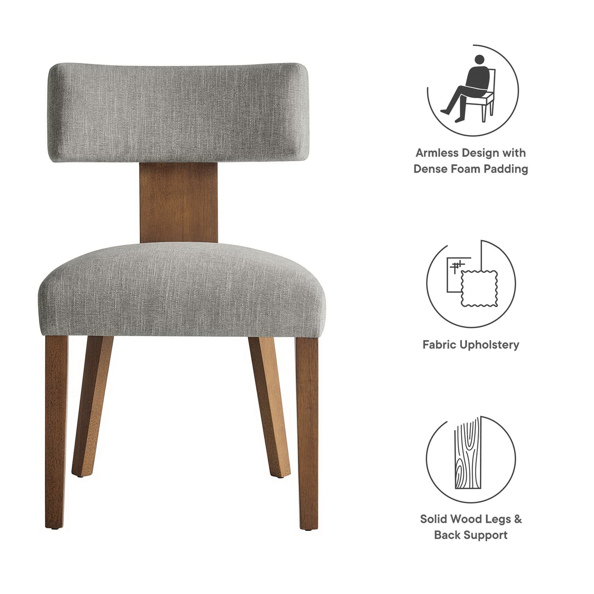Nalani Fabric Upholstered Dining Chairs Set of 2 by Modway - Best Buy Furniture