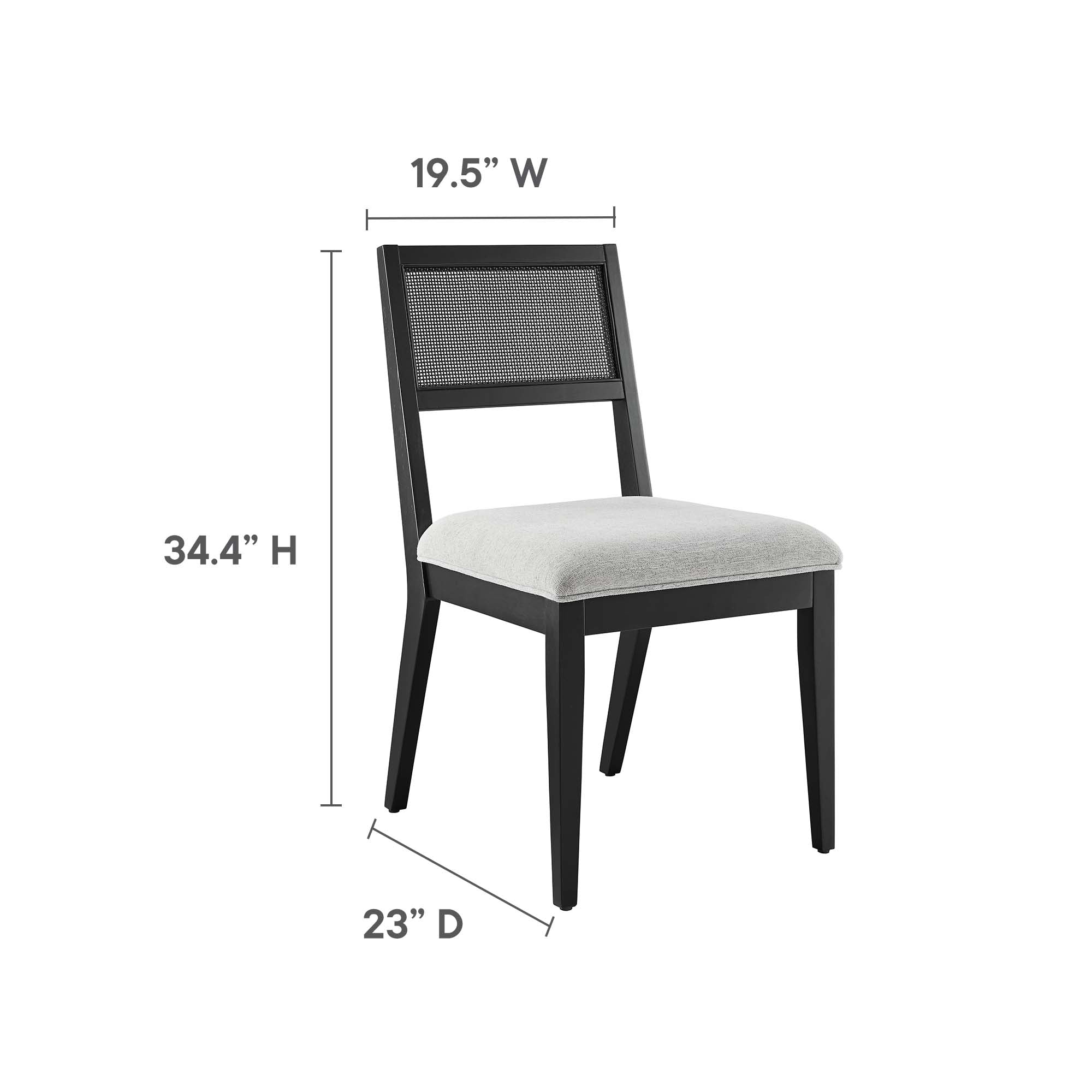 Nimba Faux Rattan Fabric Dining Chairs Set of 2 by Modway - Best Buy Furniture