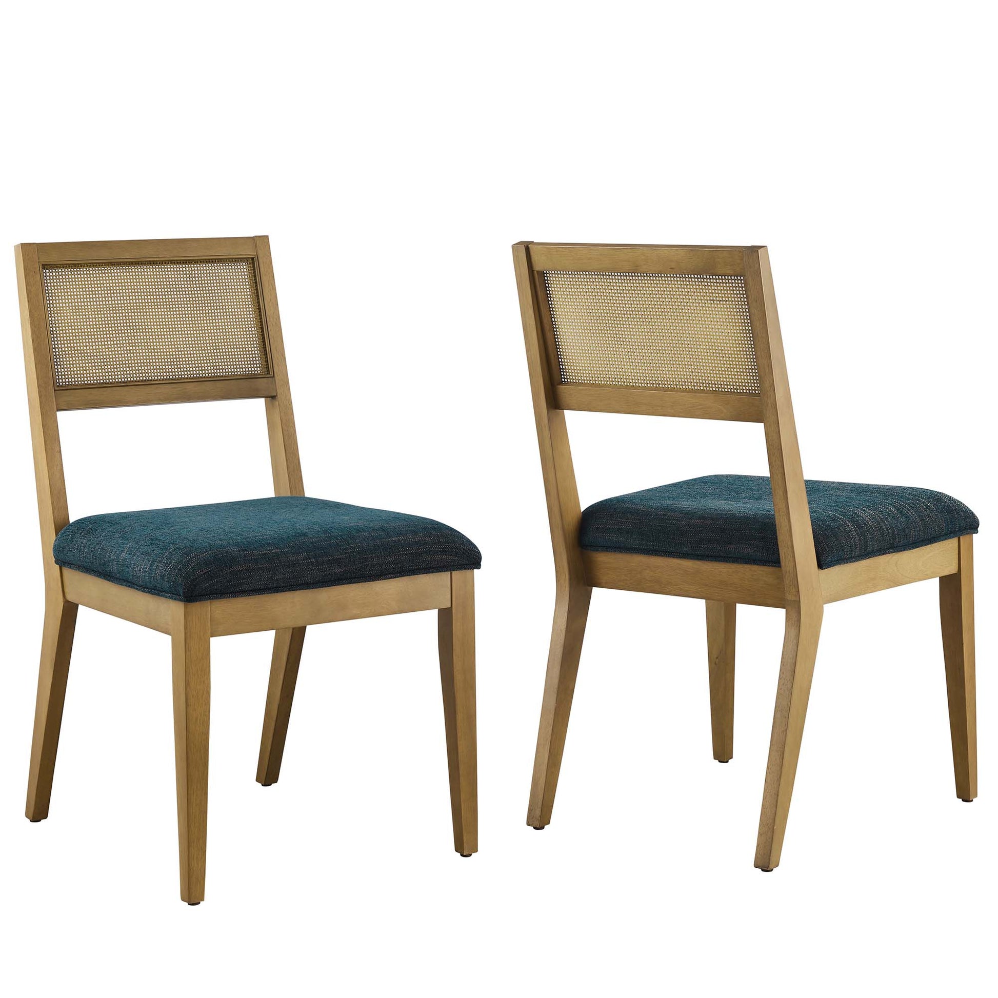 Nimba Faux Rattan Fabric Dining Chairs Set of 2 by Modway - Best Buy Furniture