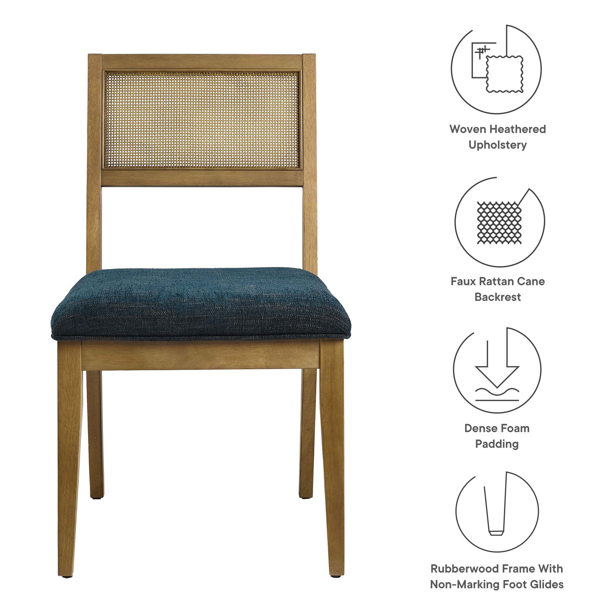 Nimba Faux Rattan Fabric Dining Chairs Set of 2 by Modway - Best Buy Furniture