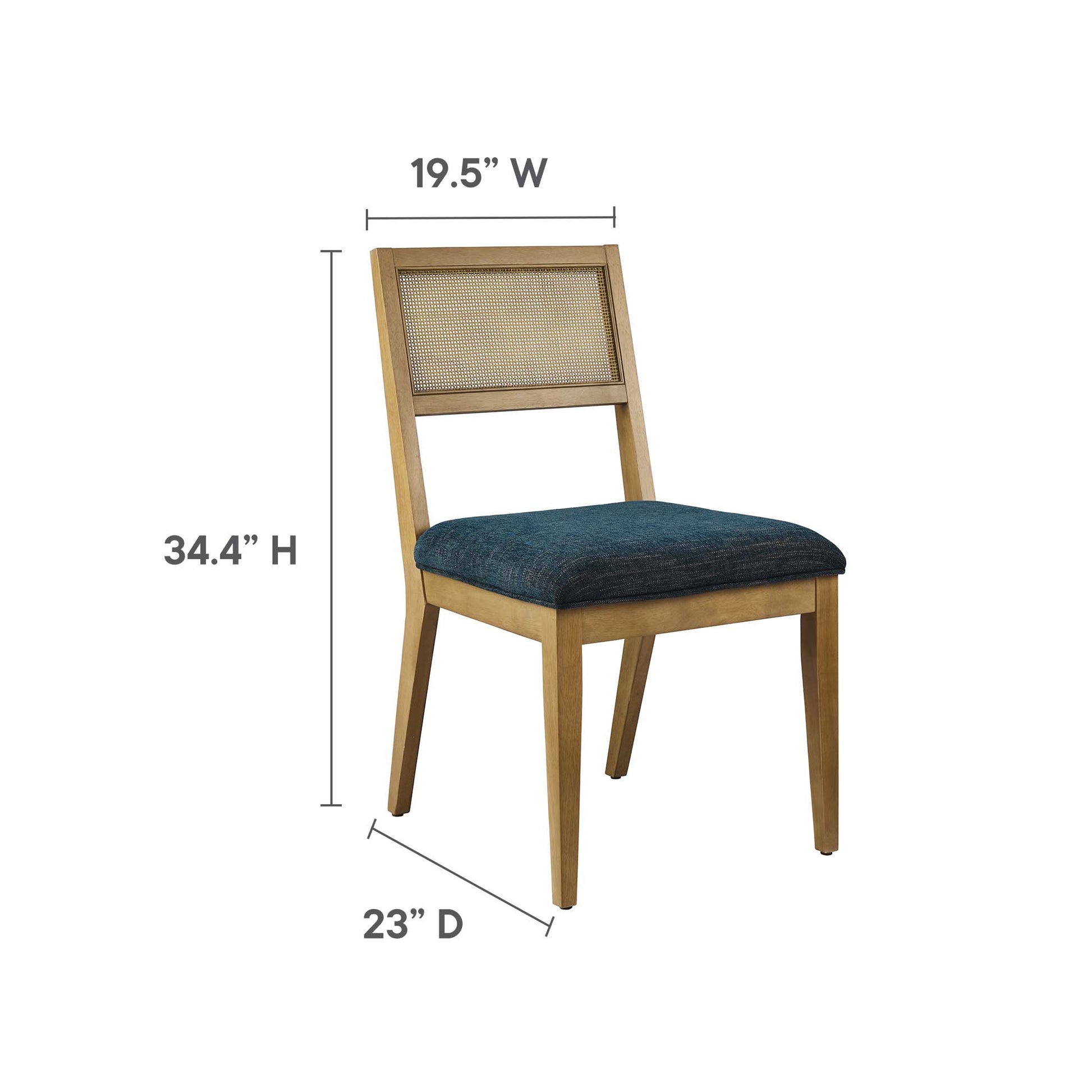 Nimba Faux Rattan Fabric Dining Chairs Set of 2 by Modway - Best Buy Furniture