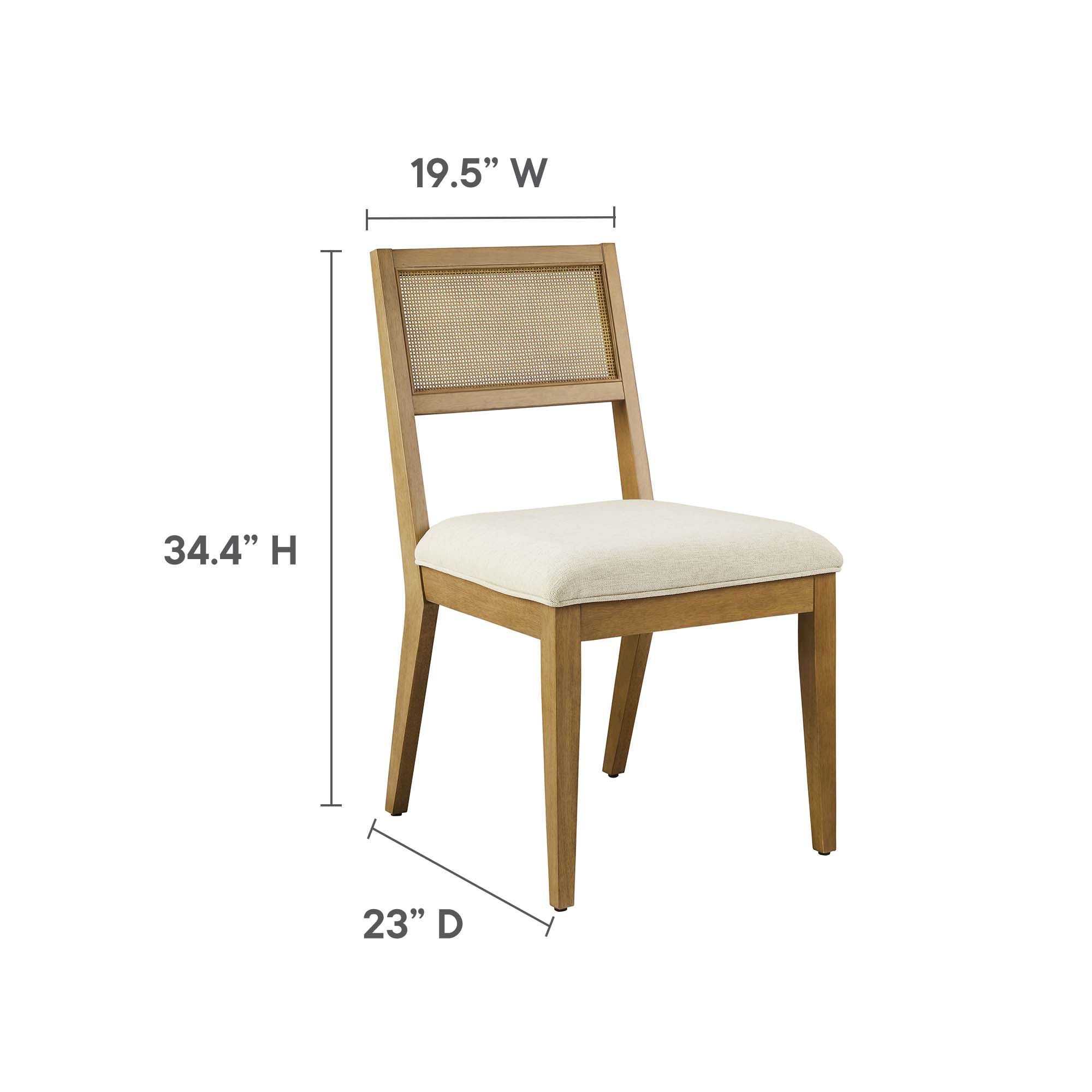 Nimba Faux Rattan Fabric Dining Chairs Set of 2 by Modway - Best Buy Furniture