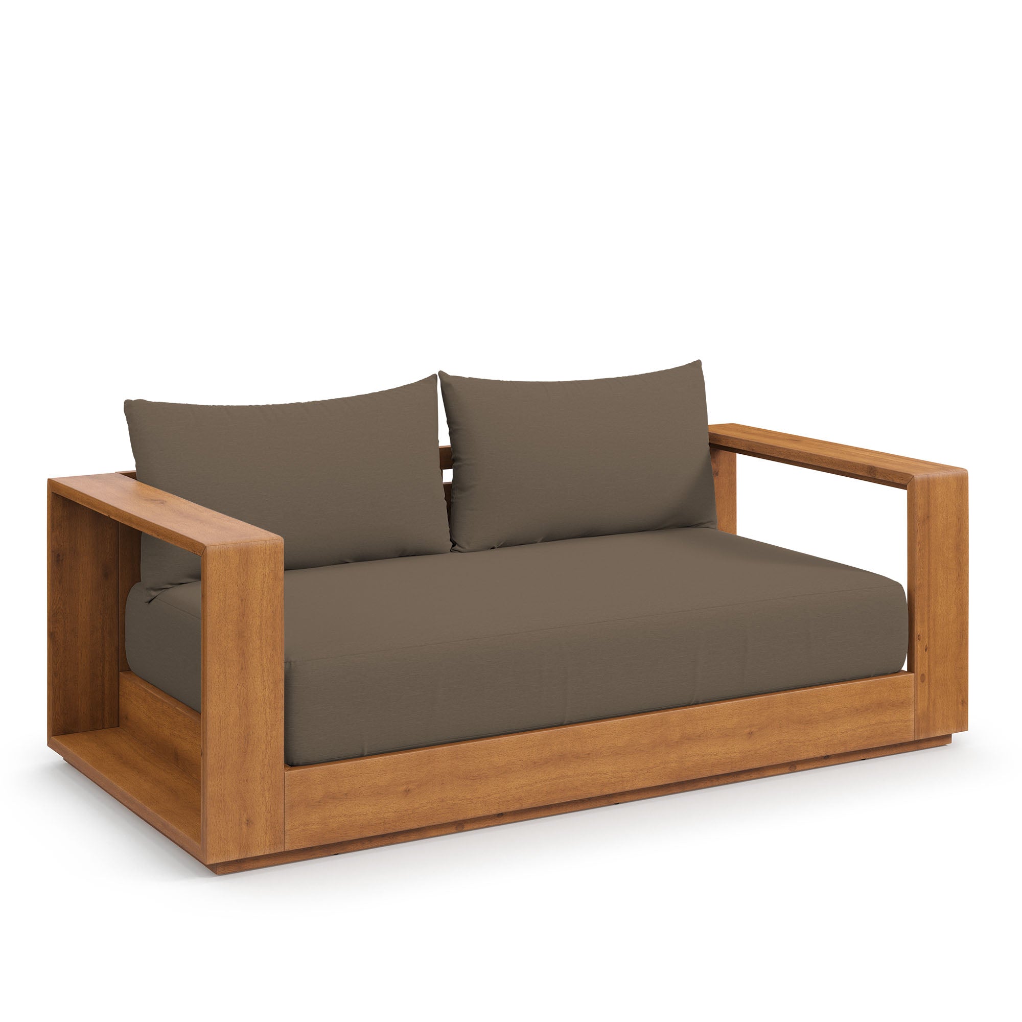 Tahoe Acacia Wood Outdoor Patio Acacia Wood Loveseat by Modway