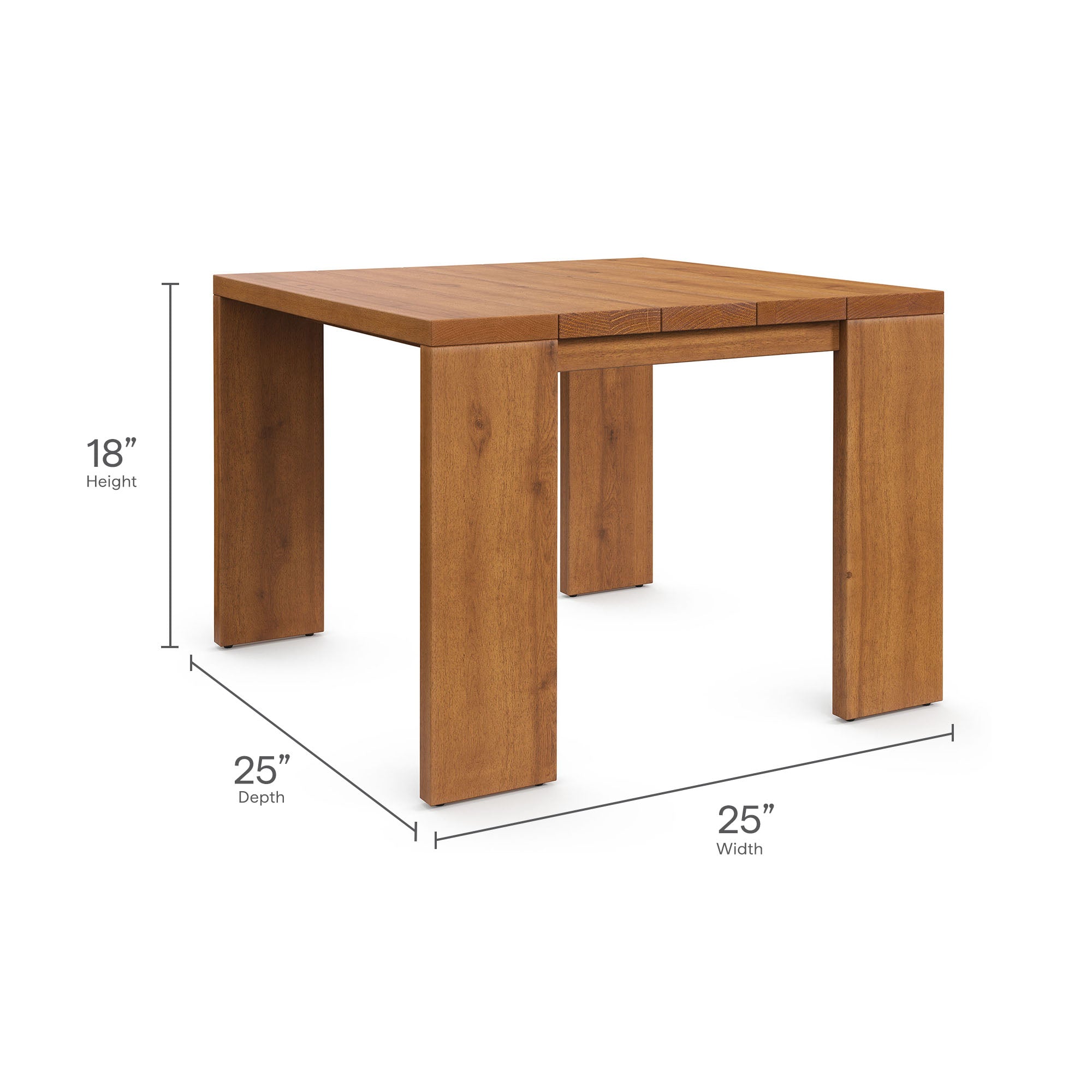 Tahoe Outdoor Patio Acacia Wood Side Table by Modway