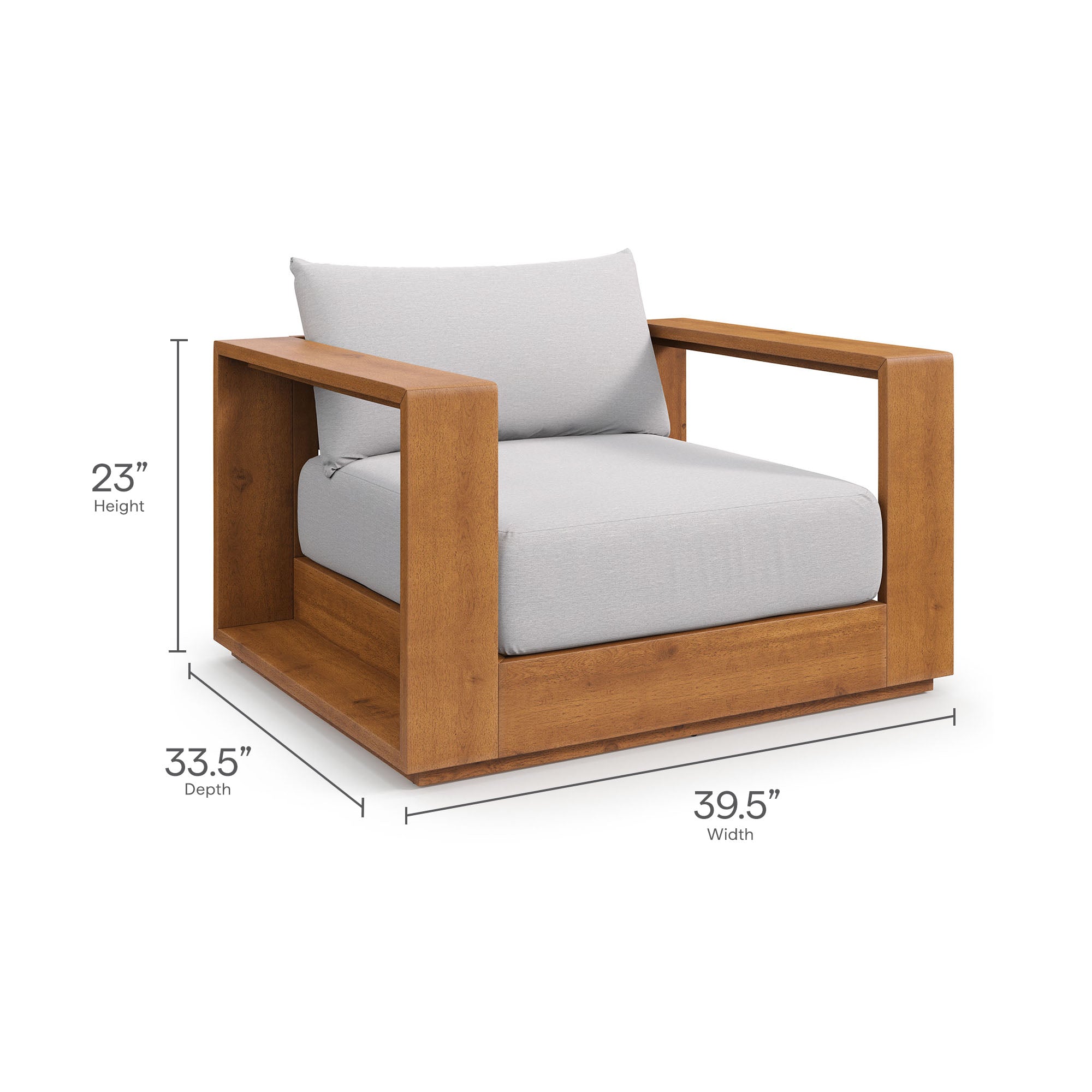 Tahoe 5-Piece Outdoor Patio Acacia Wood Furniture Set by Modway