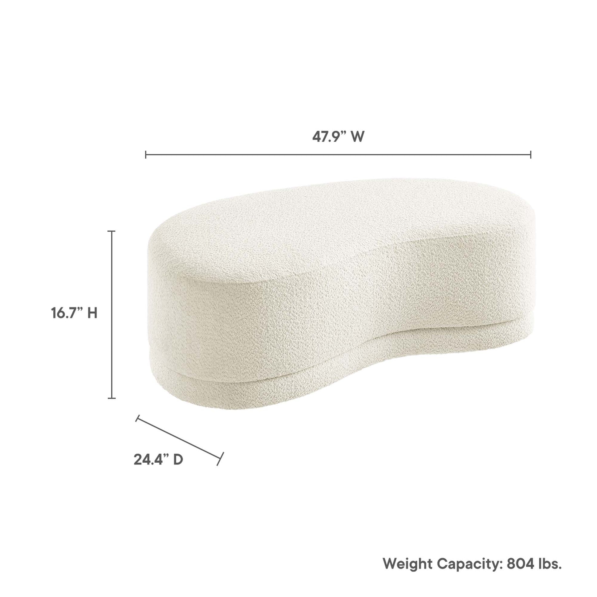 Nimbus 48" Upholstered Ottoman Bench by Modway - Best Buy Furniture