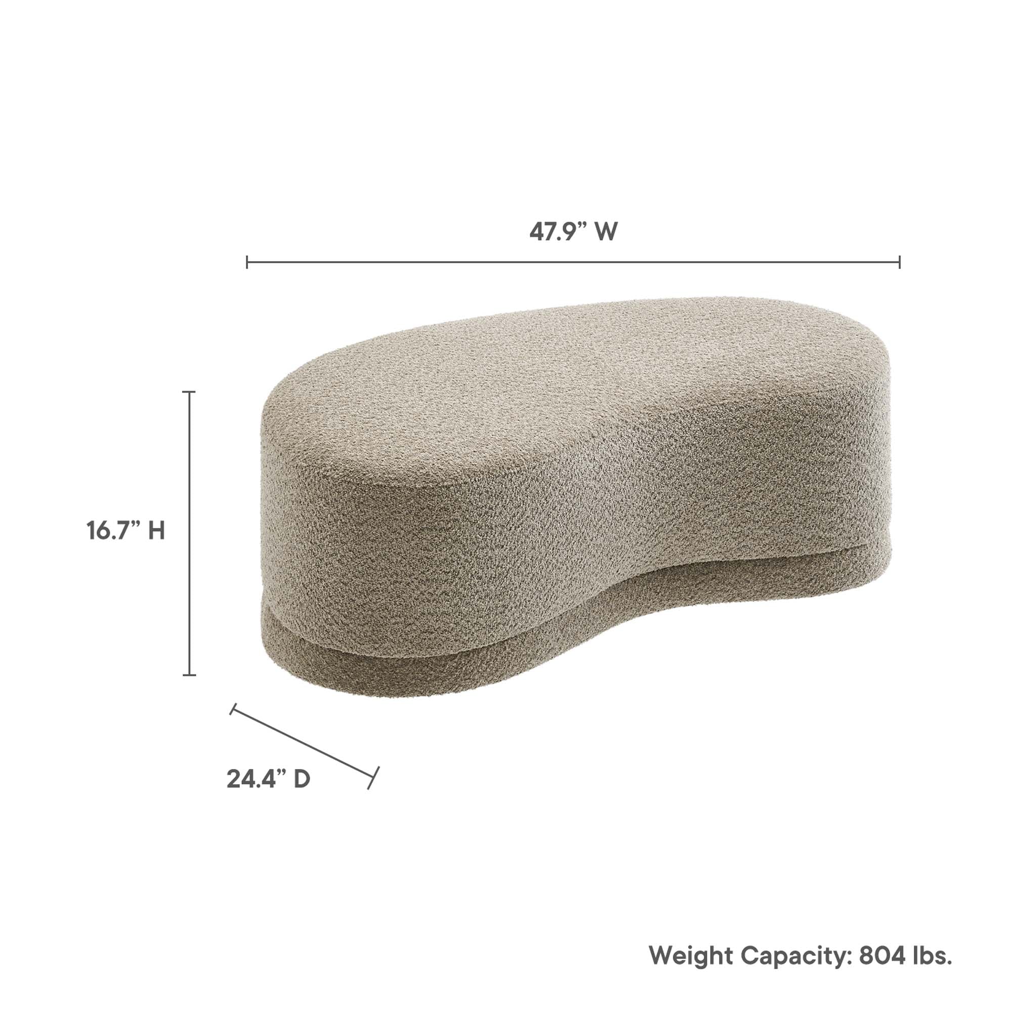 Nimbus 48" Upholstered Ottoman Bench by Modway - Best Buy Furniture