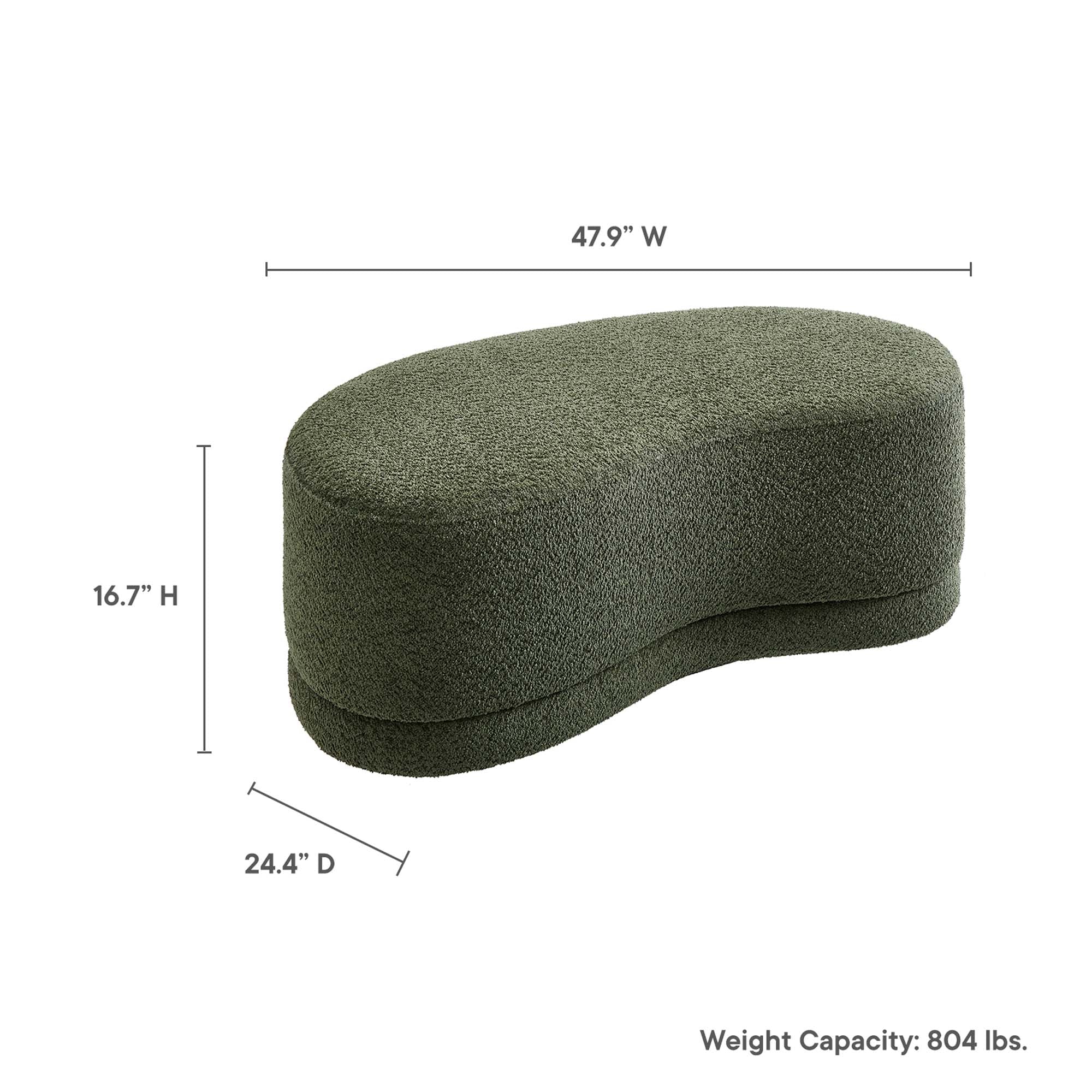 Nimbus 48" Upholstered Ottoman Bench by Modway - Best Buy Furniture