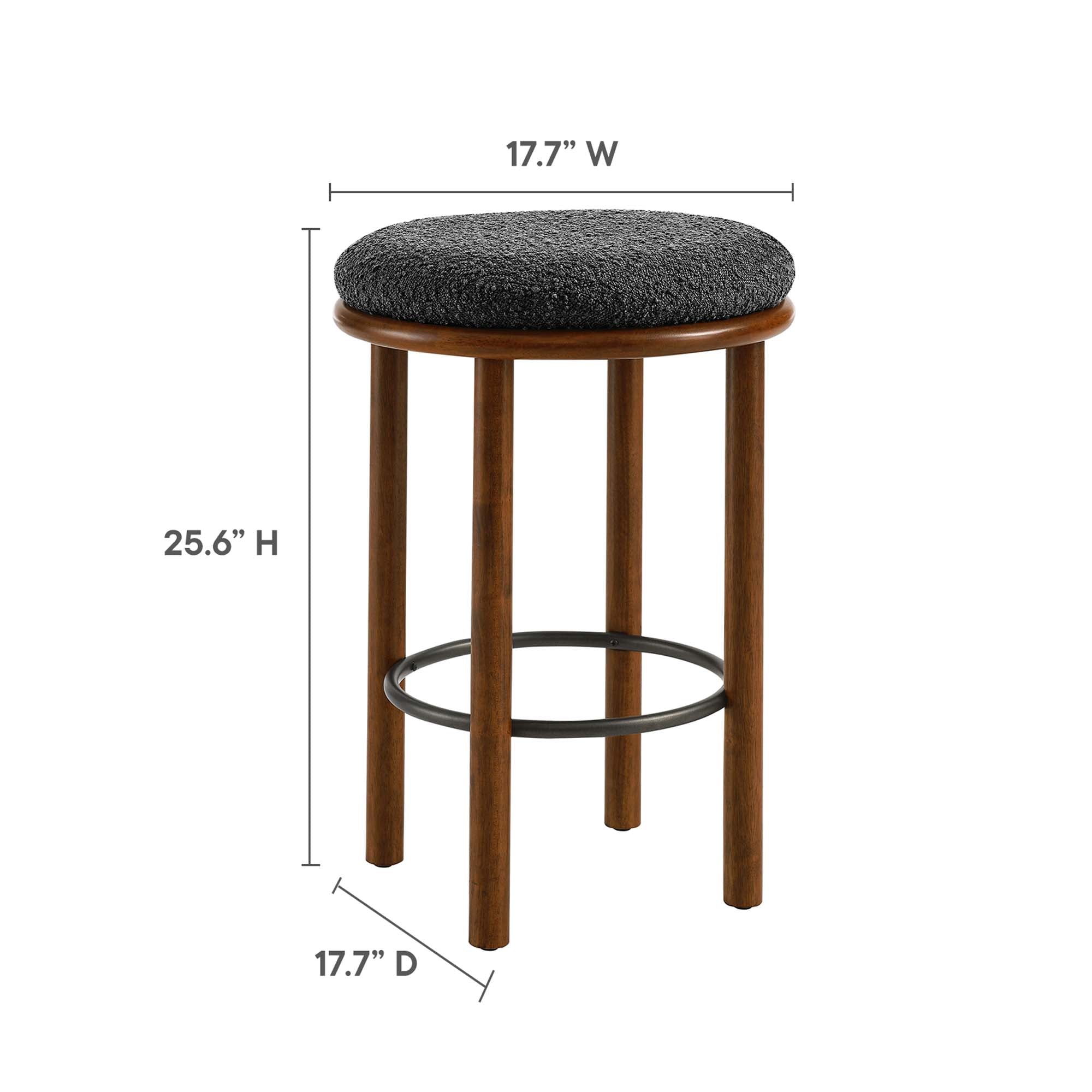 Fable Boucle Fabric Counter Stools Set of 2 by Modway