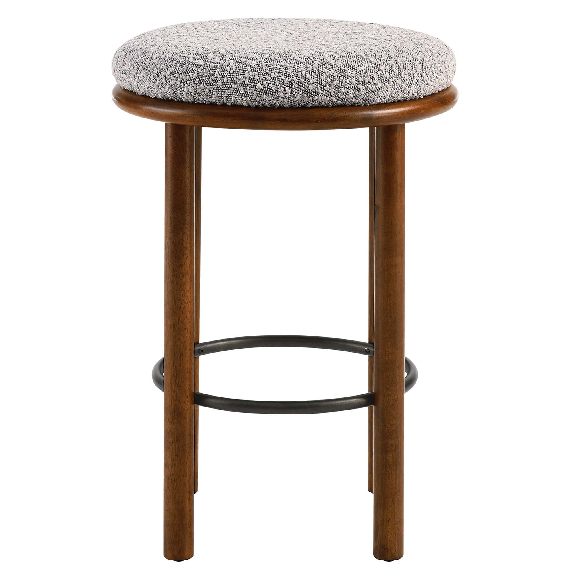 Fable Boucle Fabric Counter Stools Set of 2 by Modway