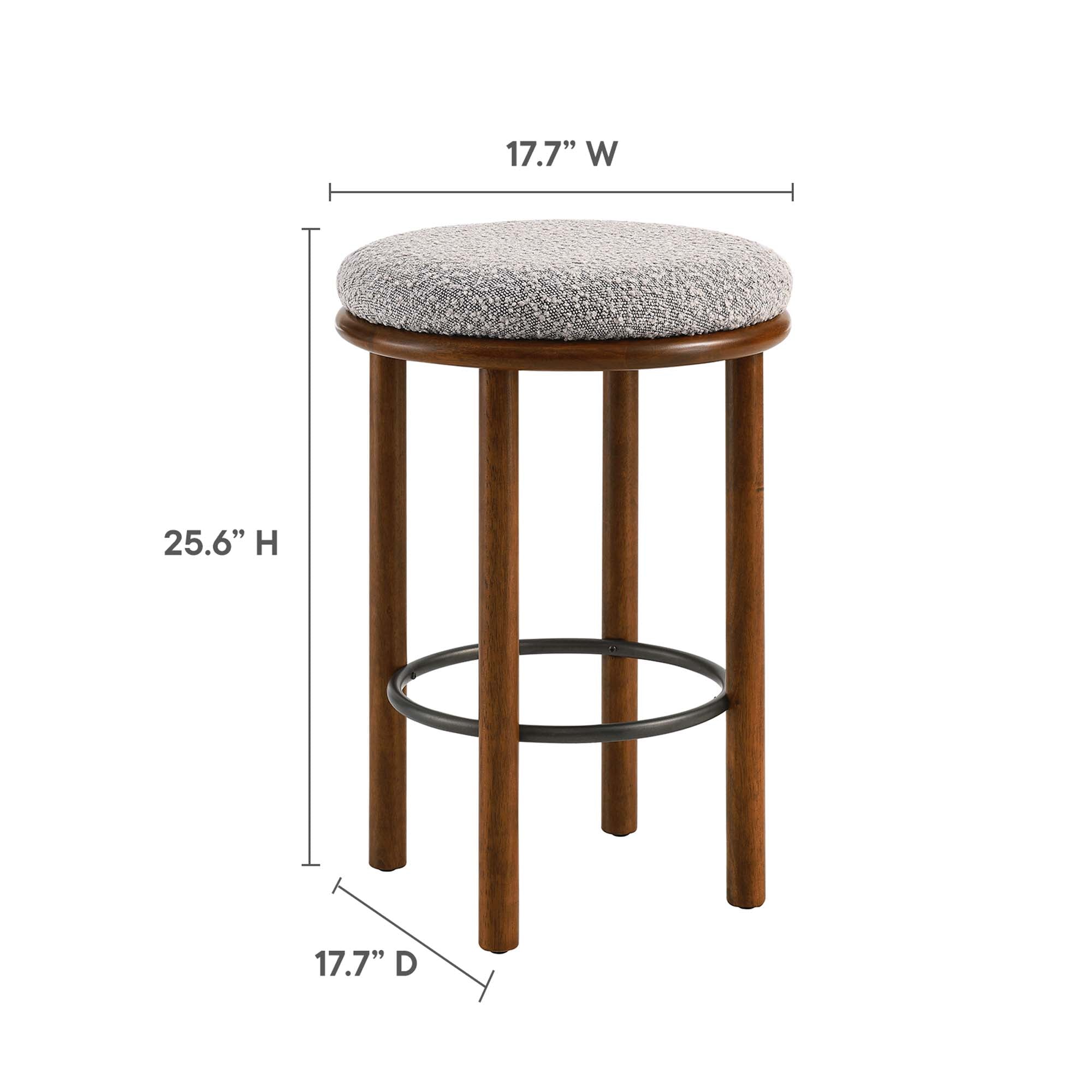 Fable Boucle Fabric Counter Stools Set of 2 by Modway