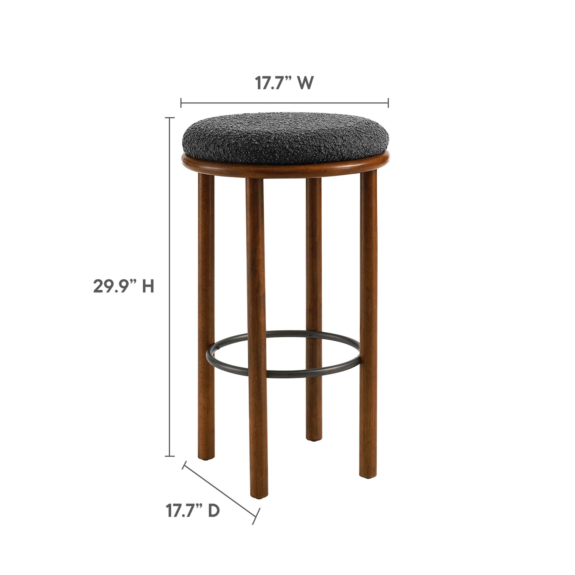 Fable Boucle Fabric Bar Stools Set of 2 by Modway